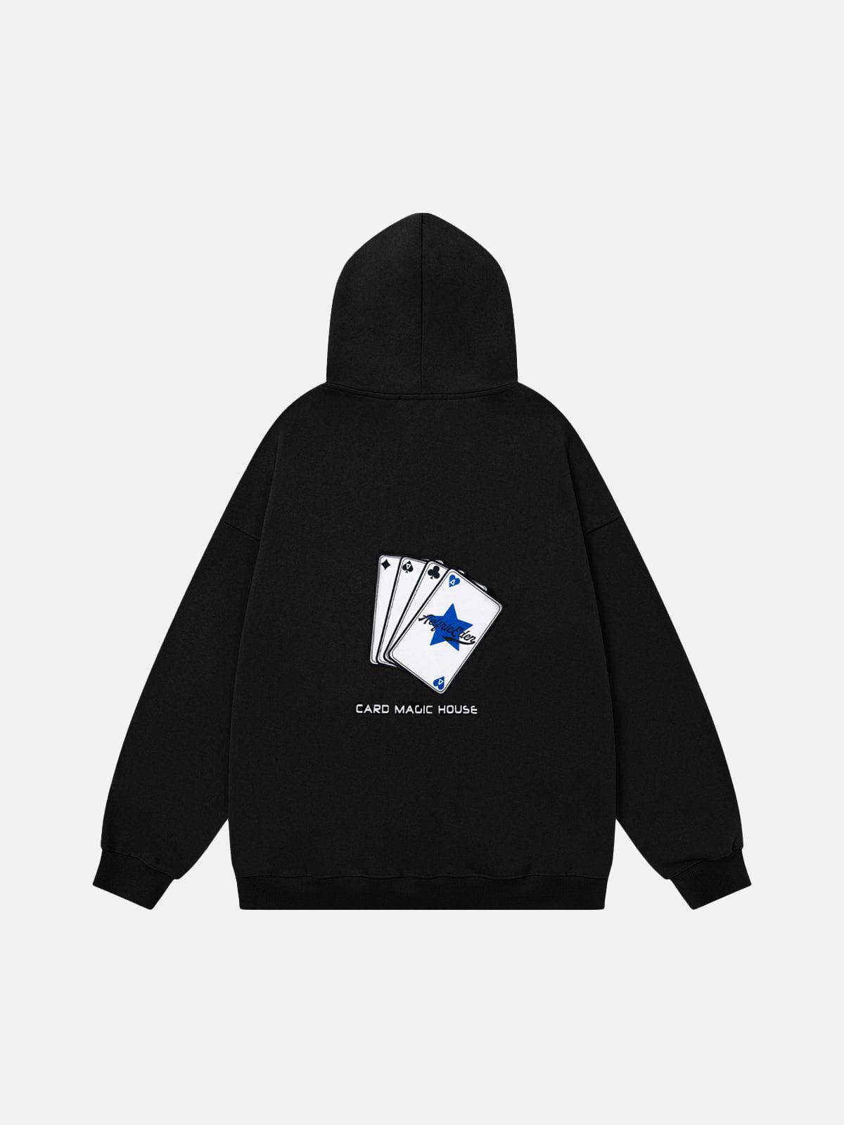 Star Playing Cards Graphic Hoodie | Aelfric Eden
