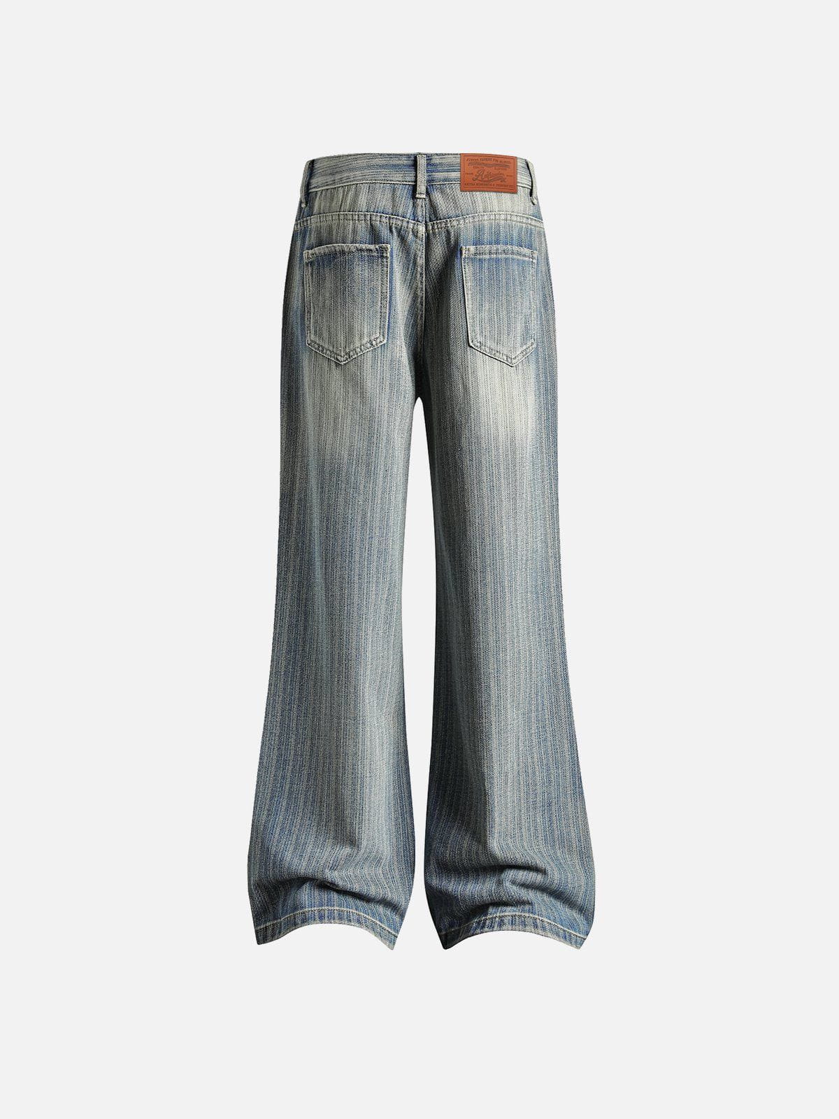 Striped Washed Baggy Jeans for Men | Aelfric Eden