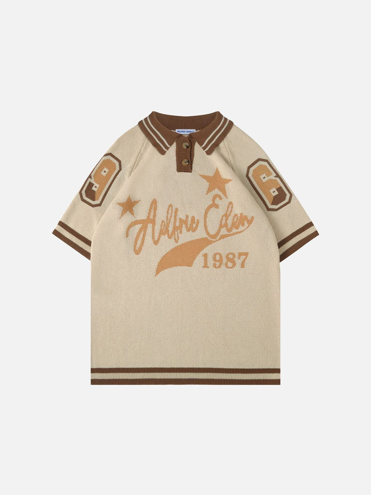 Vintage Open Knit Polo Shirt for Men | Aelfric Eden