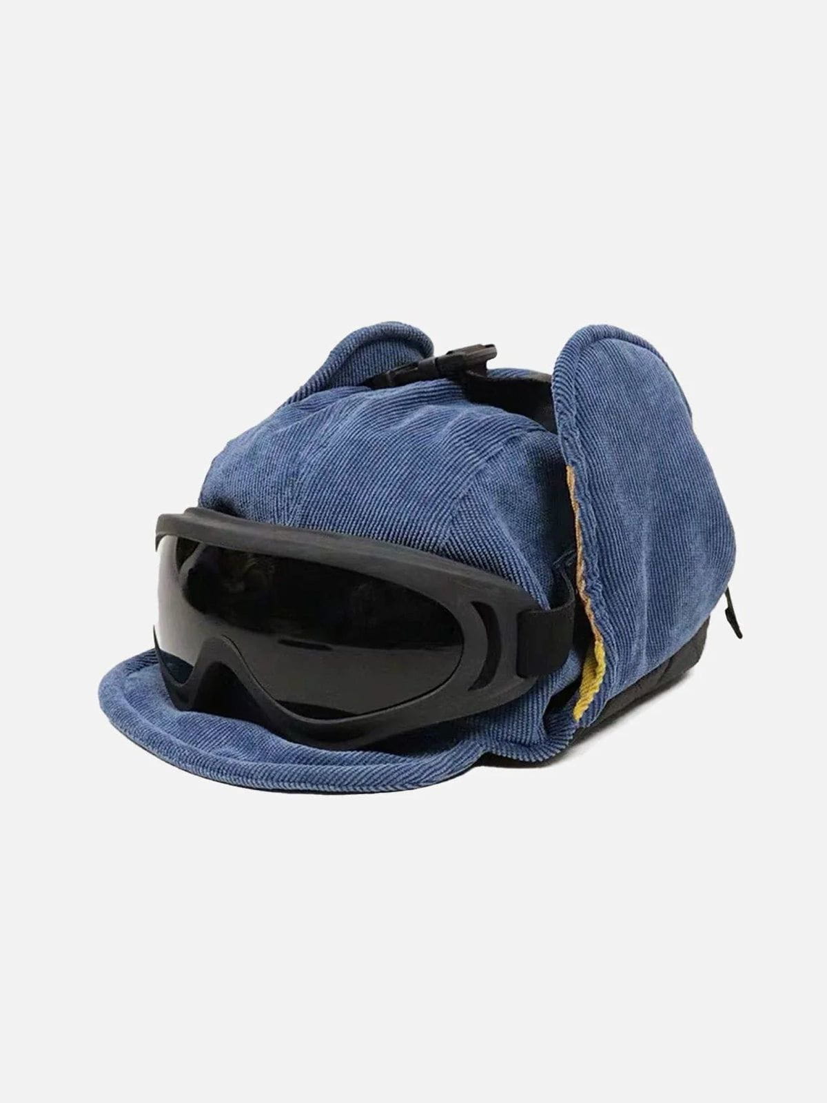 Windproof Cycling Hat with Detachable Glasses & Earmuffs | Unisex Winter Gear