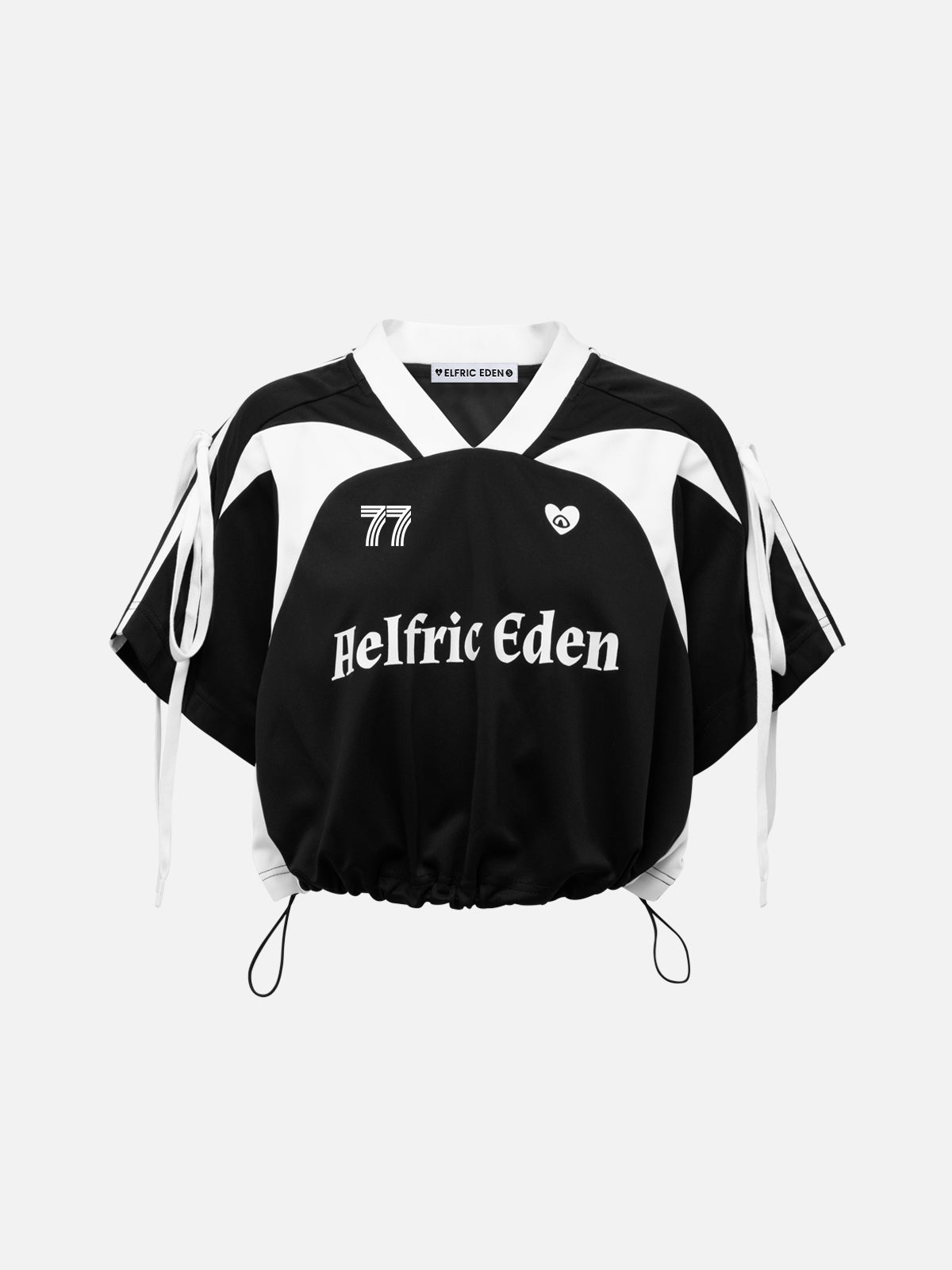 Printed Cropped Tee with Drawstring | Aelfric Eden