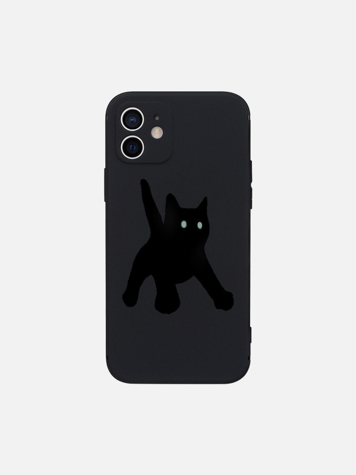 Shockproof iPhone Case with Nocturnal Cat Design | Lightweight TPU & PC