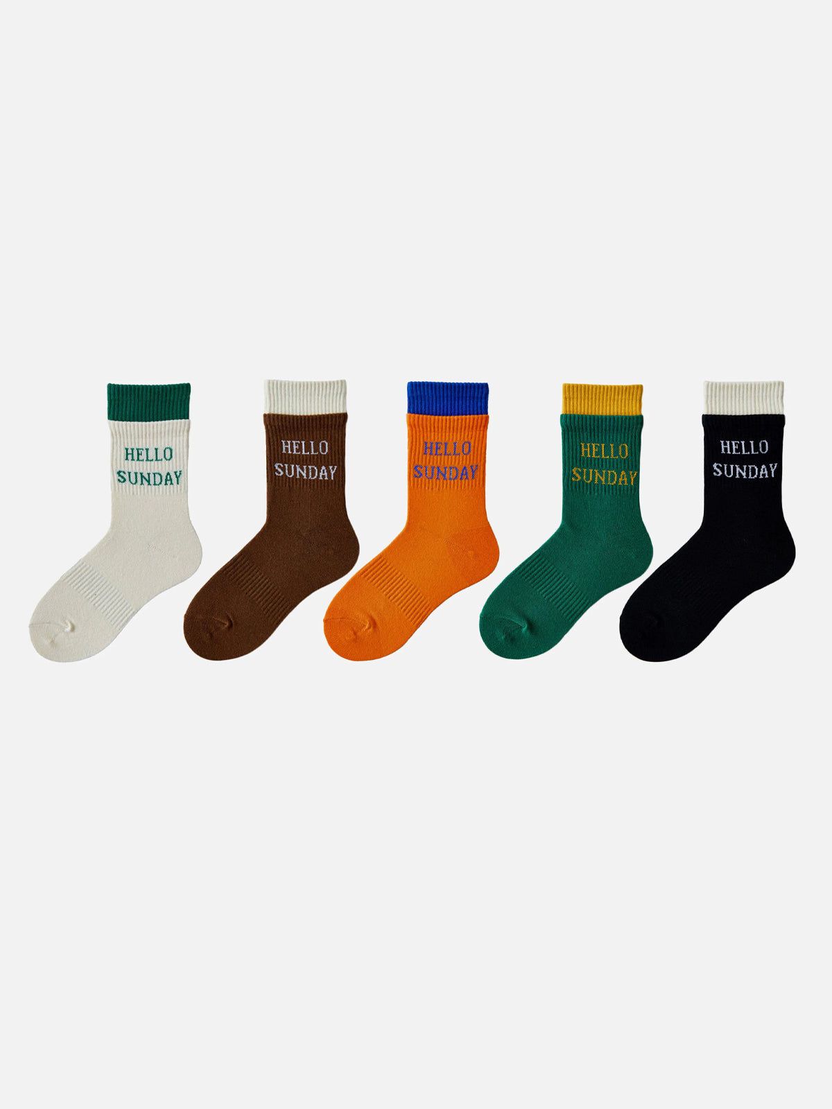 Hello Sunday Patchwork Cotton Socks for Men & Women | Size 36-42