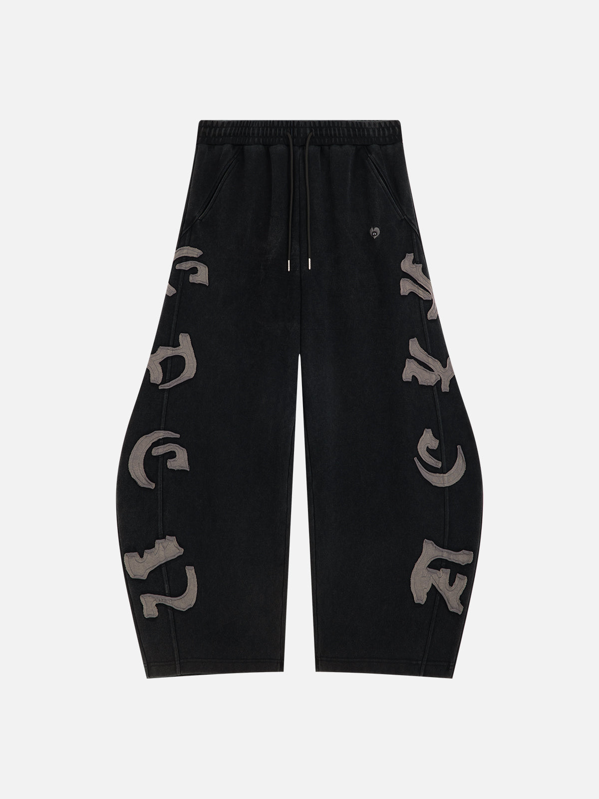 Super Baggy Sweatpants with Gothic Letter Applique | Aelfric Eden