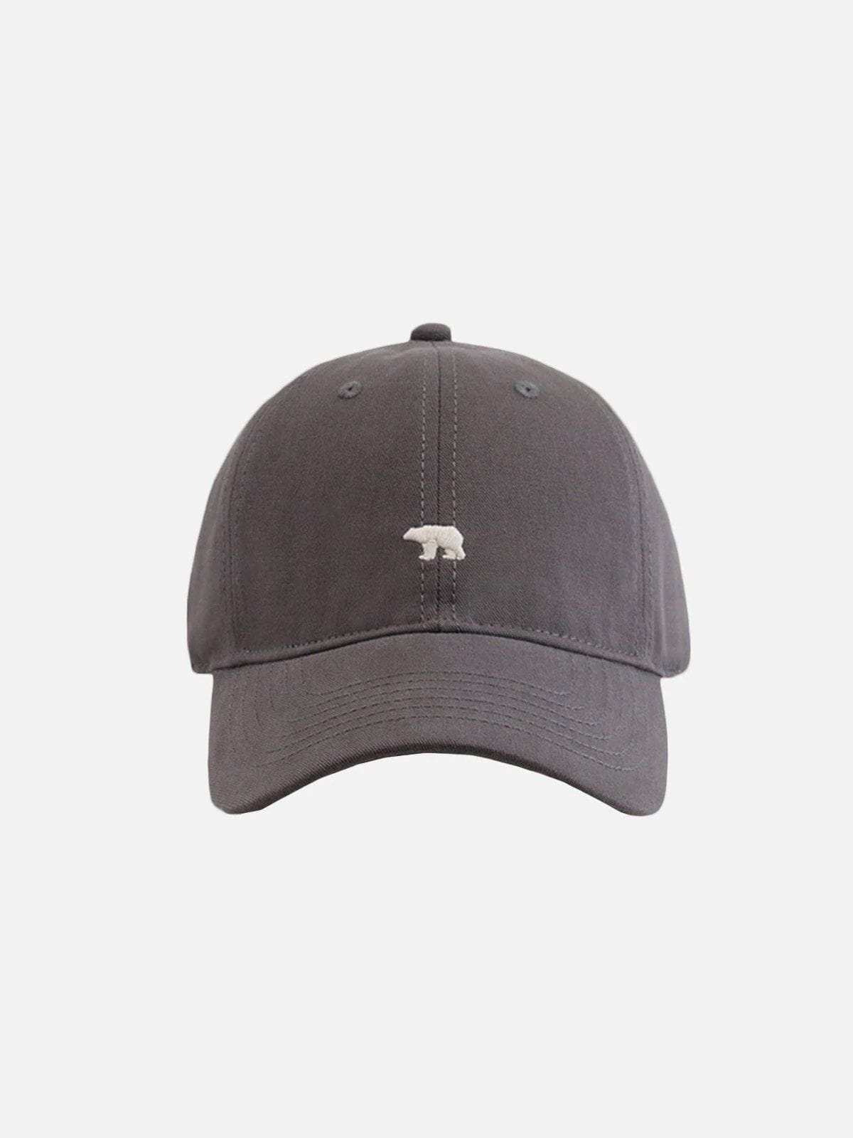 Polar Bear Embroidery Cotton Cap | Unisex Casual Beanie