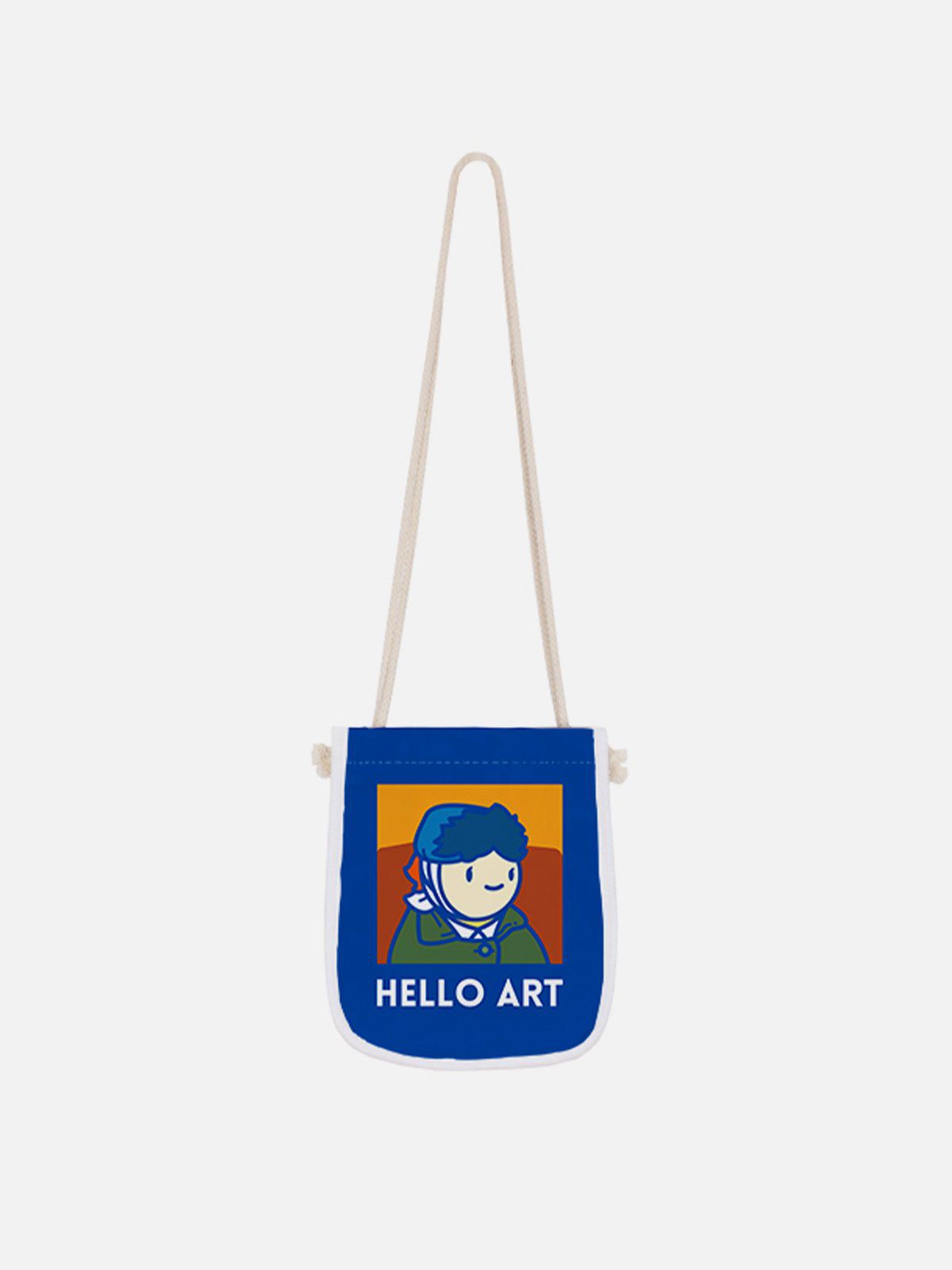 Van Gogh Cartoon Crossbody Bag | Printed Canvas Purse