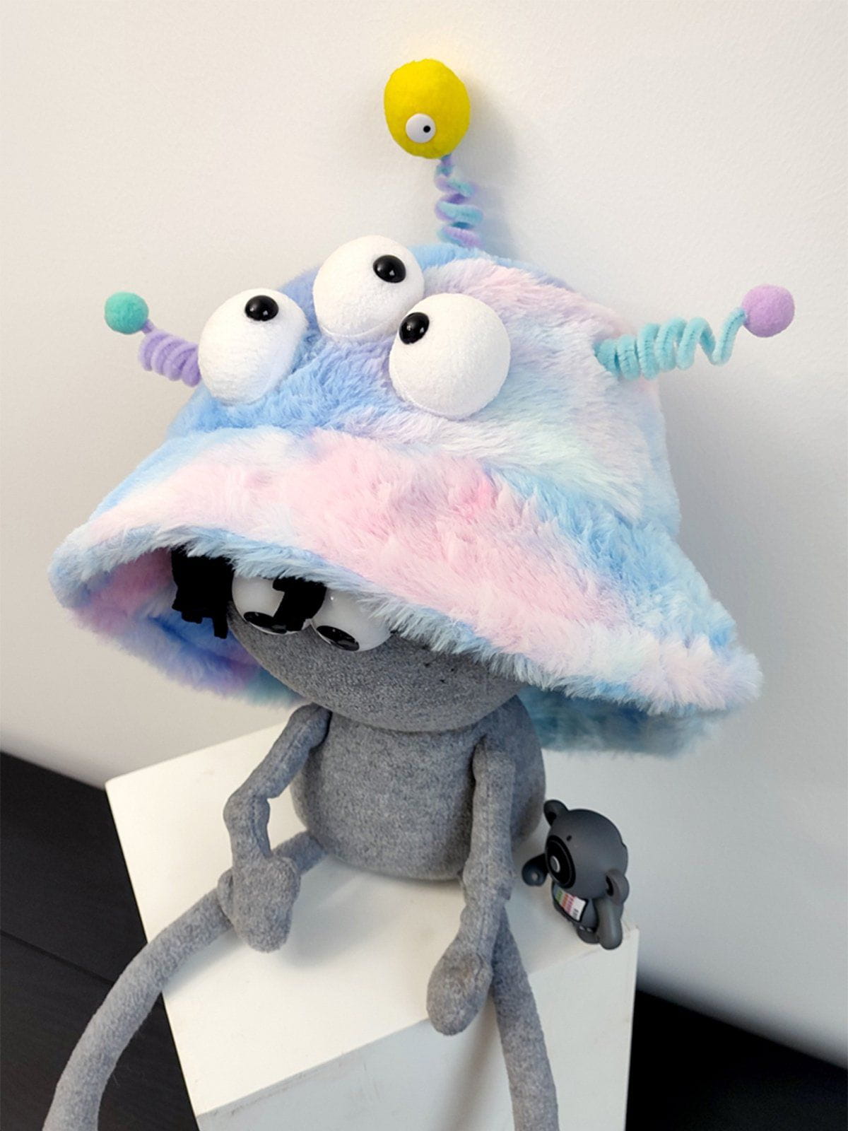 Tie Dye Plush Monster Hat for Adults & Kids | Unique Cartoon Design