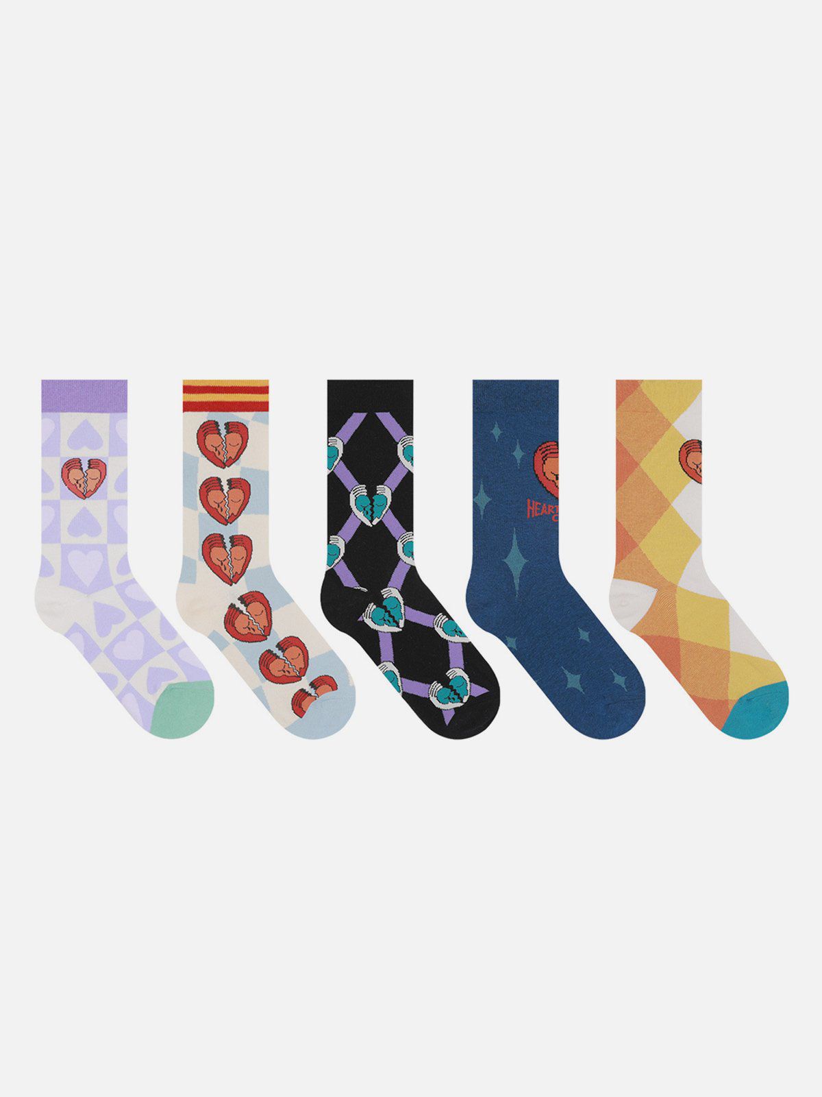 Color Block Gradient Cotton Socks | Tube Height 21cm
