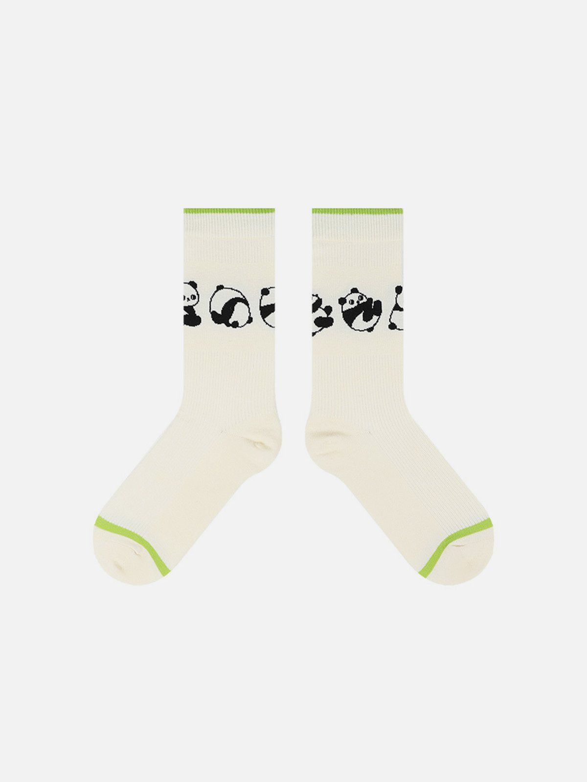 Cute Panda Print Mid-Calf Socks | 80% Combed Cotton