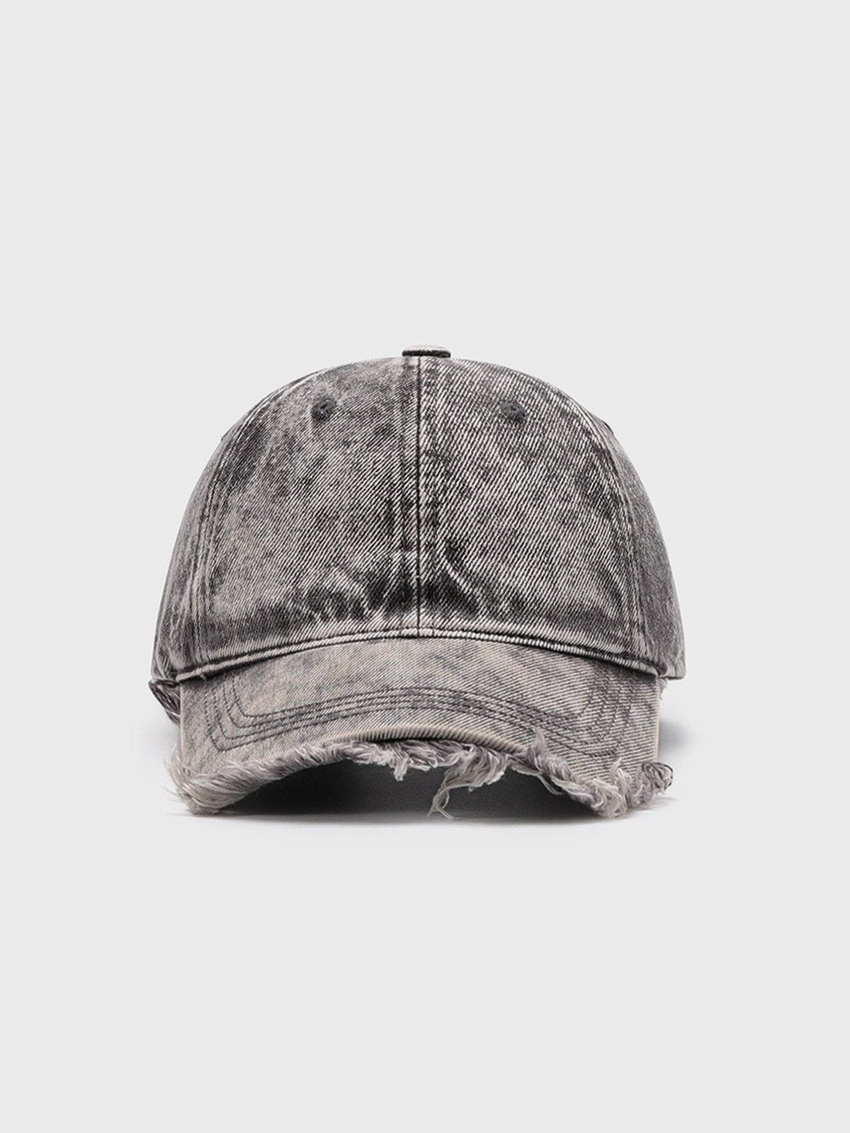 Fringe Washed Denim Cap for Men & Women | Cotton Polyester