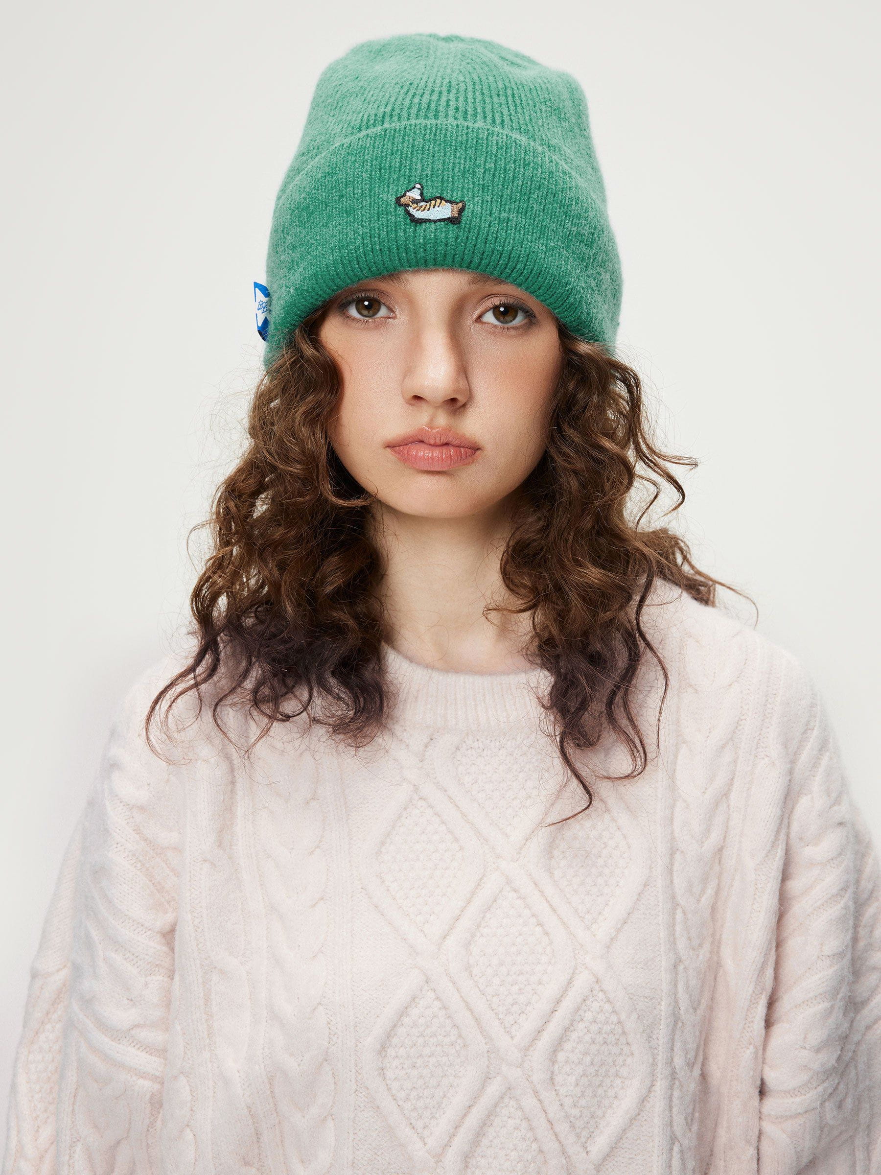 Embroidery Dachshund Beanie Hat for Winter | Aelfric Eden