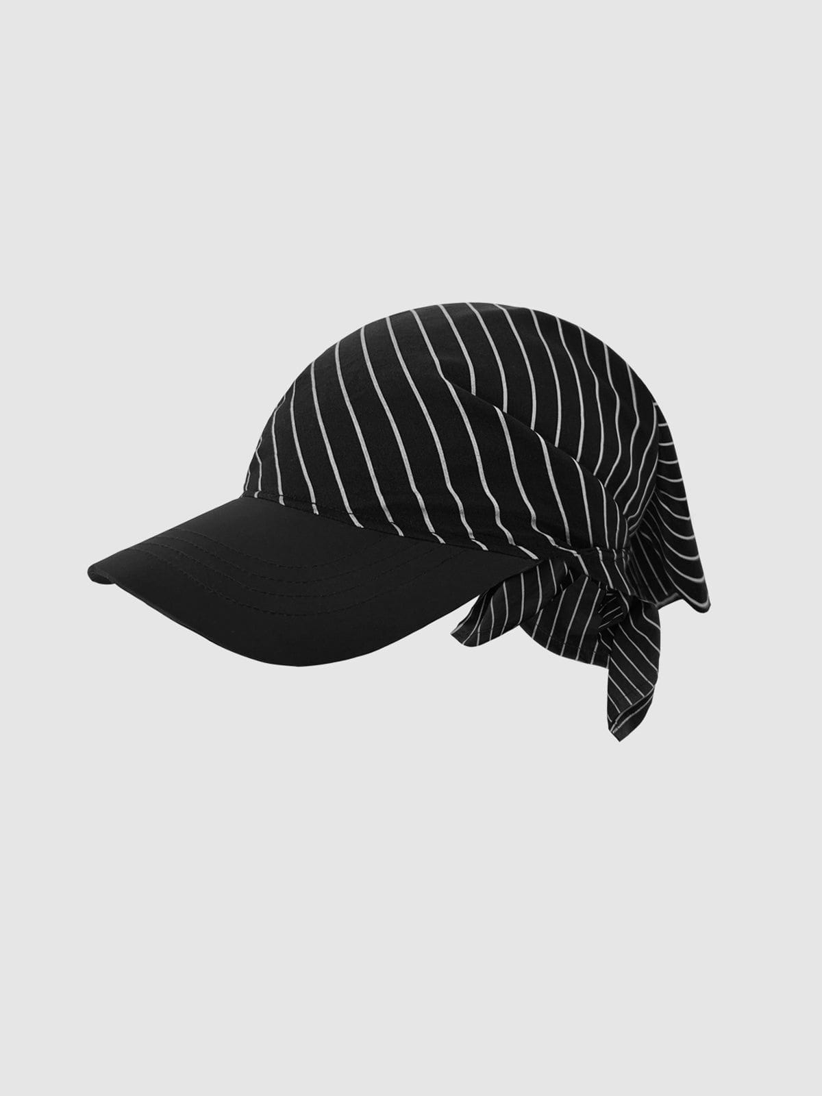Vintage Striped Cap with Adjustable Draped Effect | Lightweight Acrylic