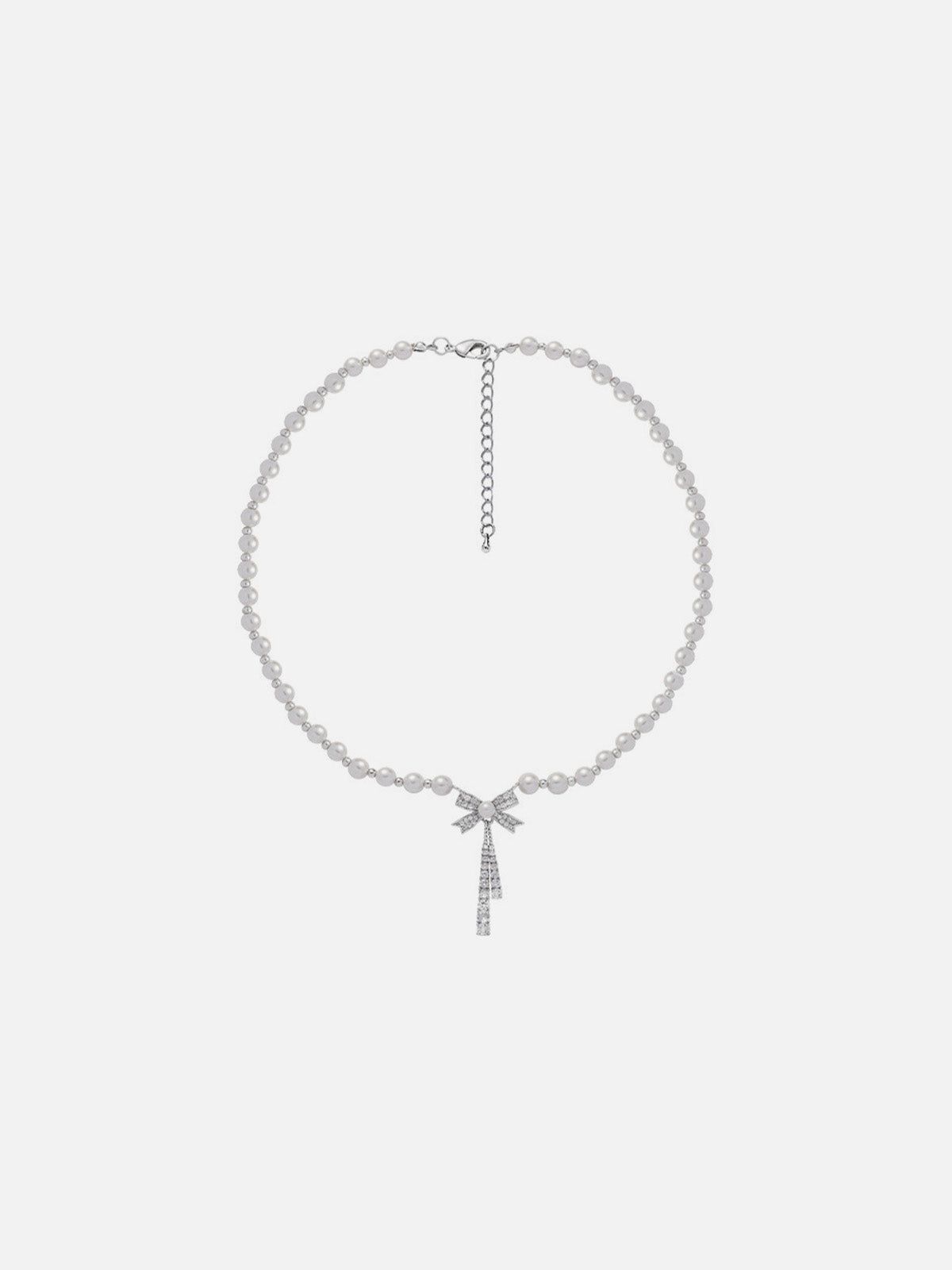 Pearl Bow Necklace with 3D Design | Aelfric Eden