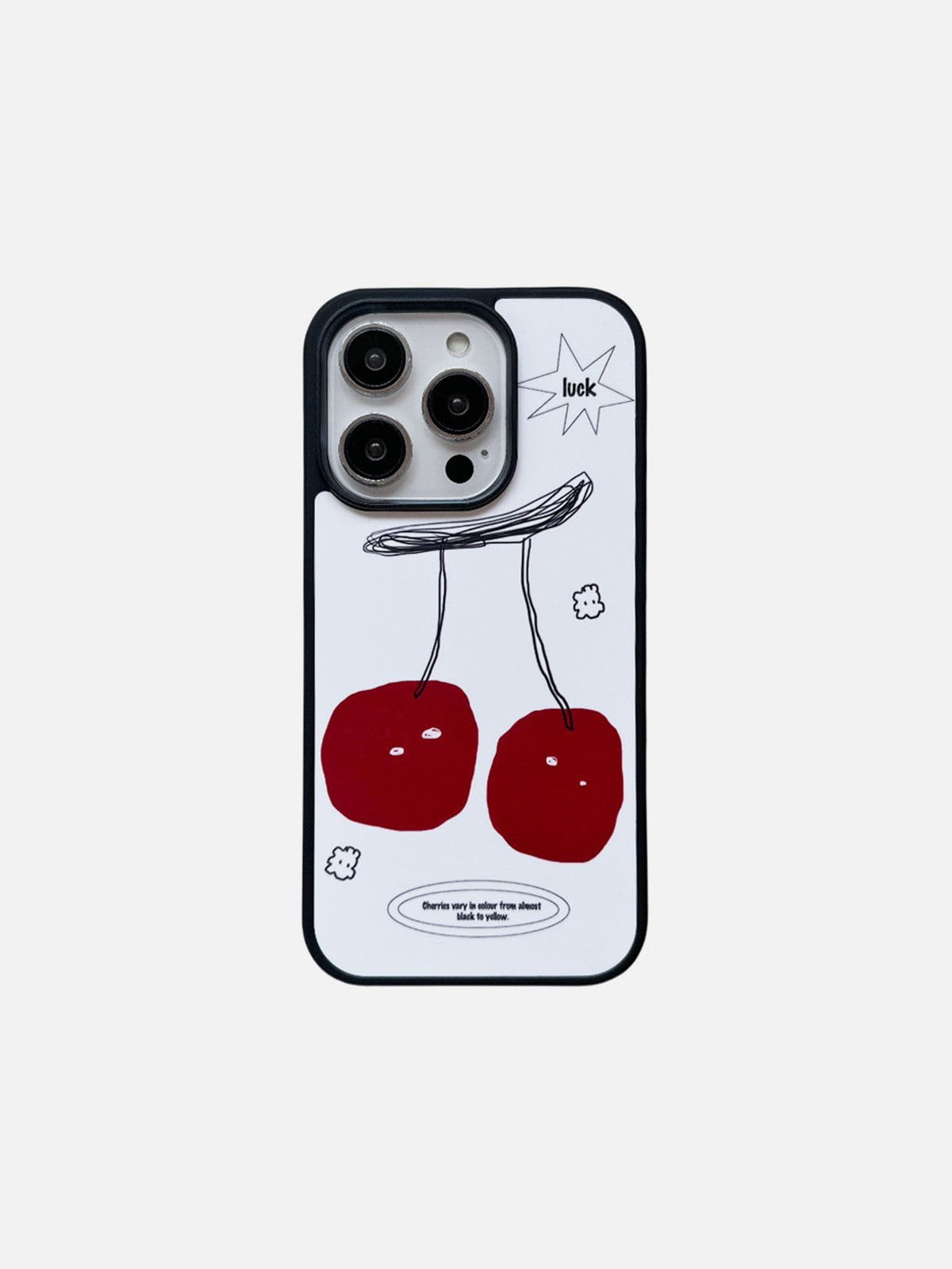 Hand-Painted Cherry Phone Case | Whimsical TPU Cover for iPhone & Android