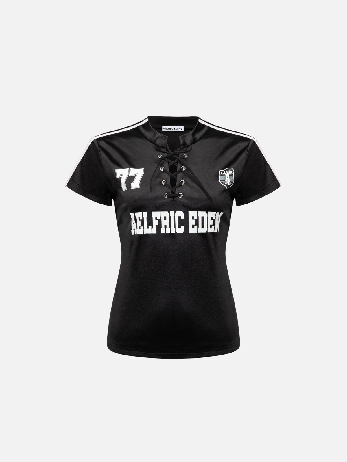 Bandage Polo Tee with Lace-Up Neckline | Aelfric Eden