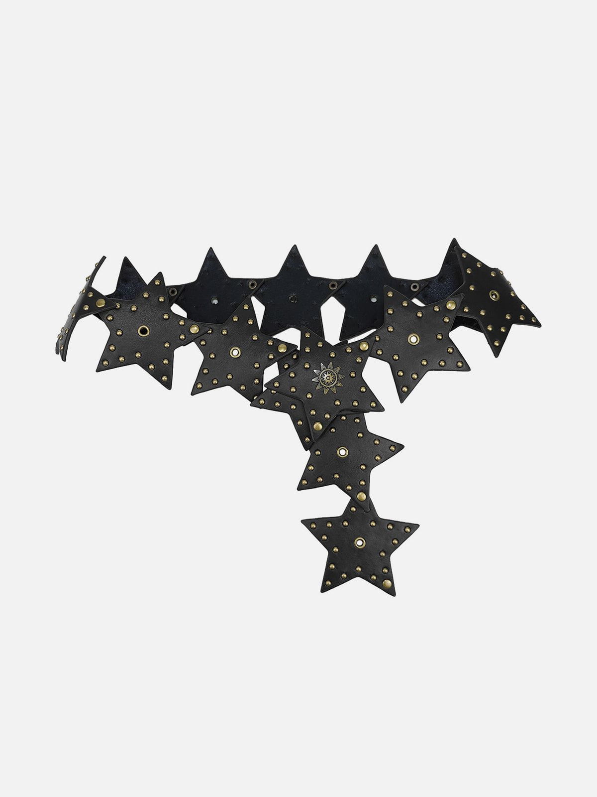 Faux Leather Star Belt with Metal Buckle | 42.1 Inches Long