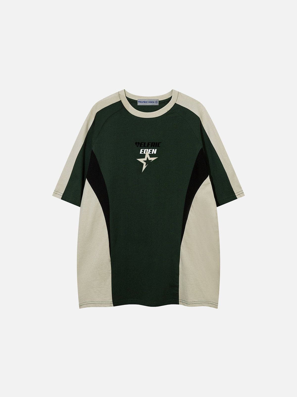 Color Block Star Print T-Shirt | Aelfric Eden