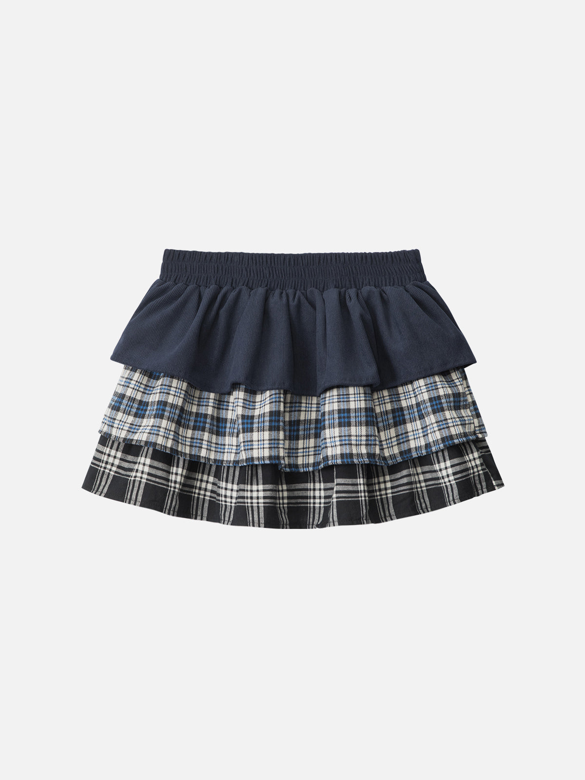 Plaid Patchwork Skirt - 100% Cotton Wrinkle-Resistant | Aelfric Eden