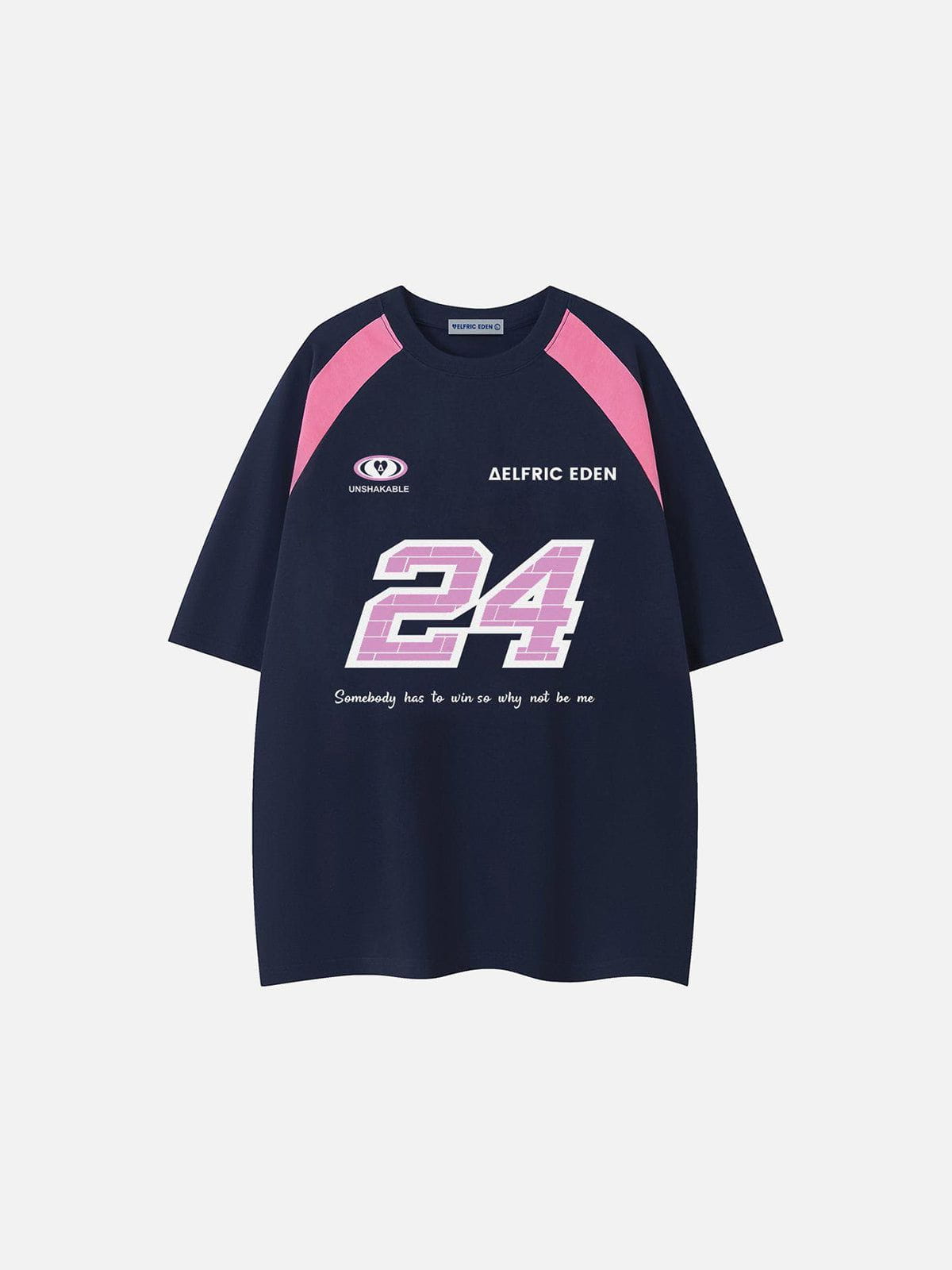 Color Block Graphic Tee with Number Print | Aelfric Eden