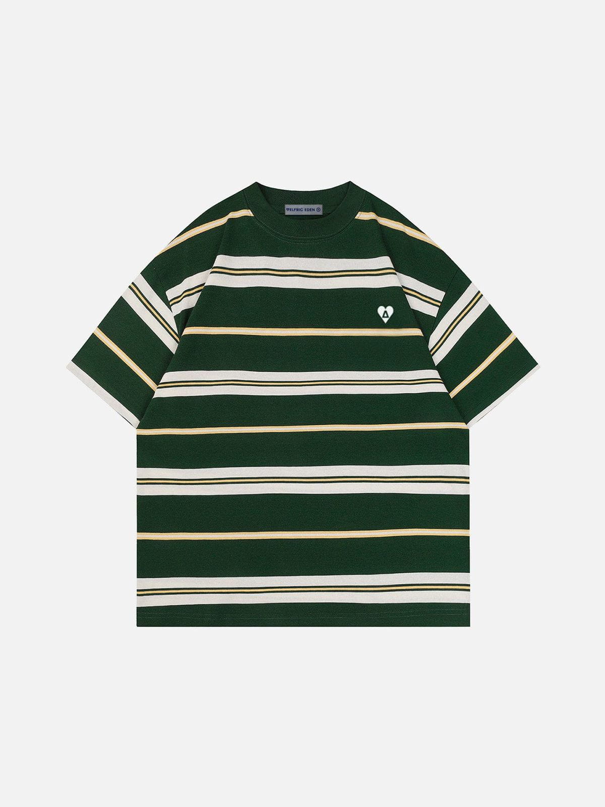 Classic Striped Cotton T-Shirt for Everyday Wear | Aelfric Eden