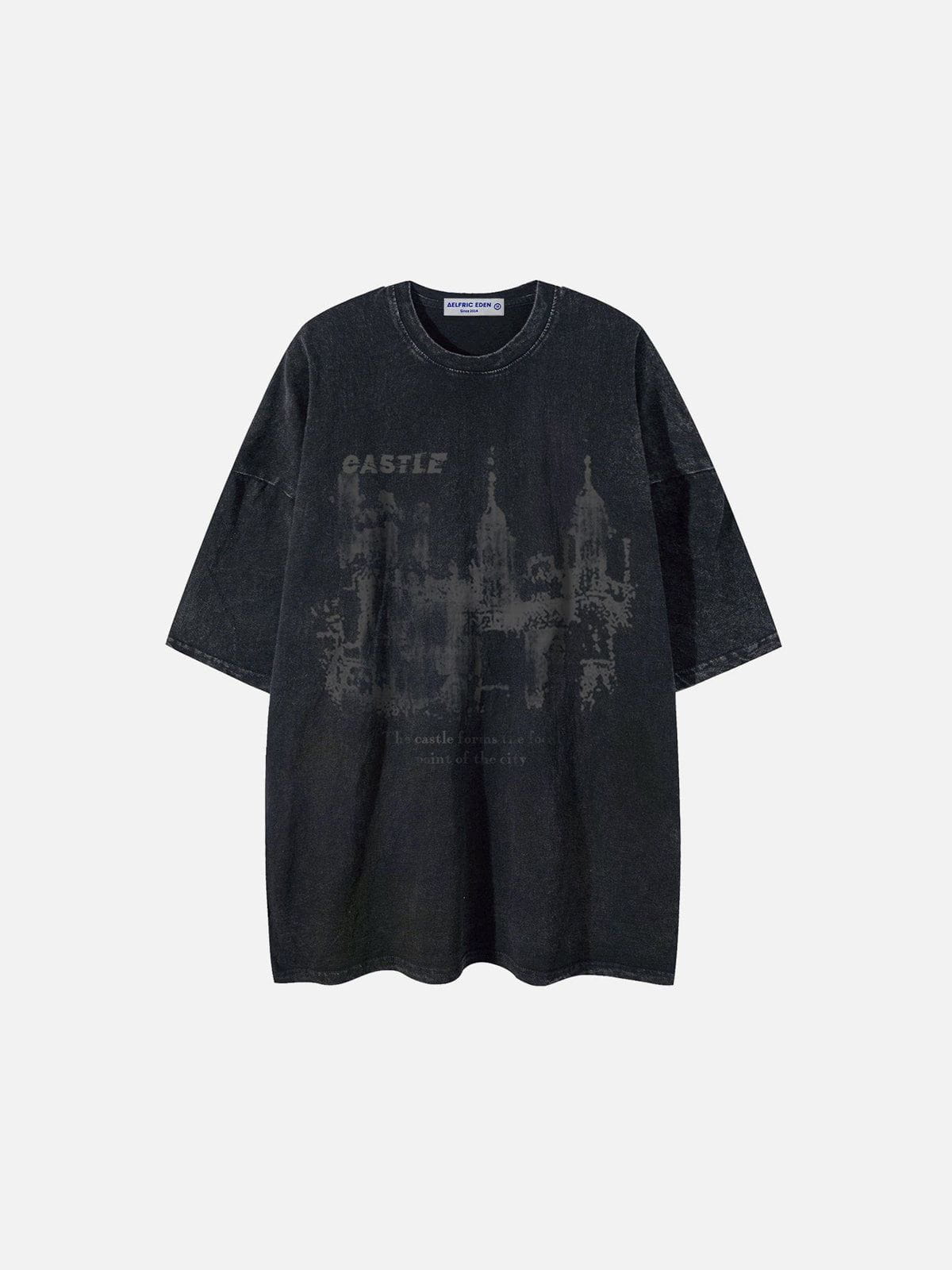 Castle Graphic Washed Cotton Tee | Aelfric Eden