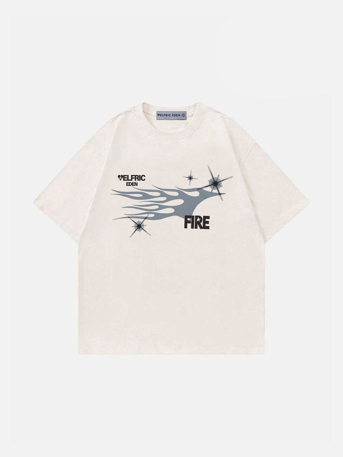 Flame Star Print Cotton T-Shirt | Aelfric Eden