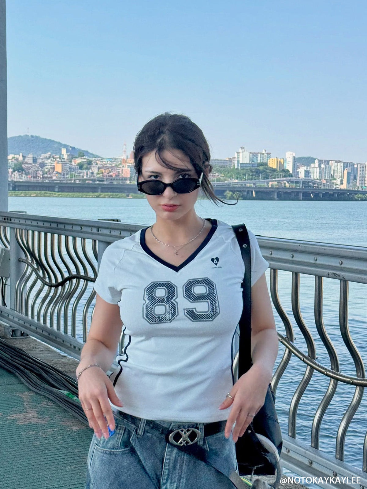 V-Neck Sporty Baby Tee | Aelfric Eden Cotton Spandex Blend