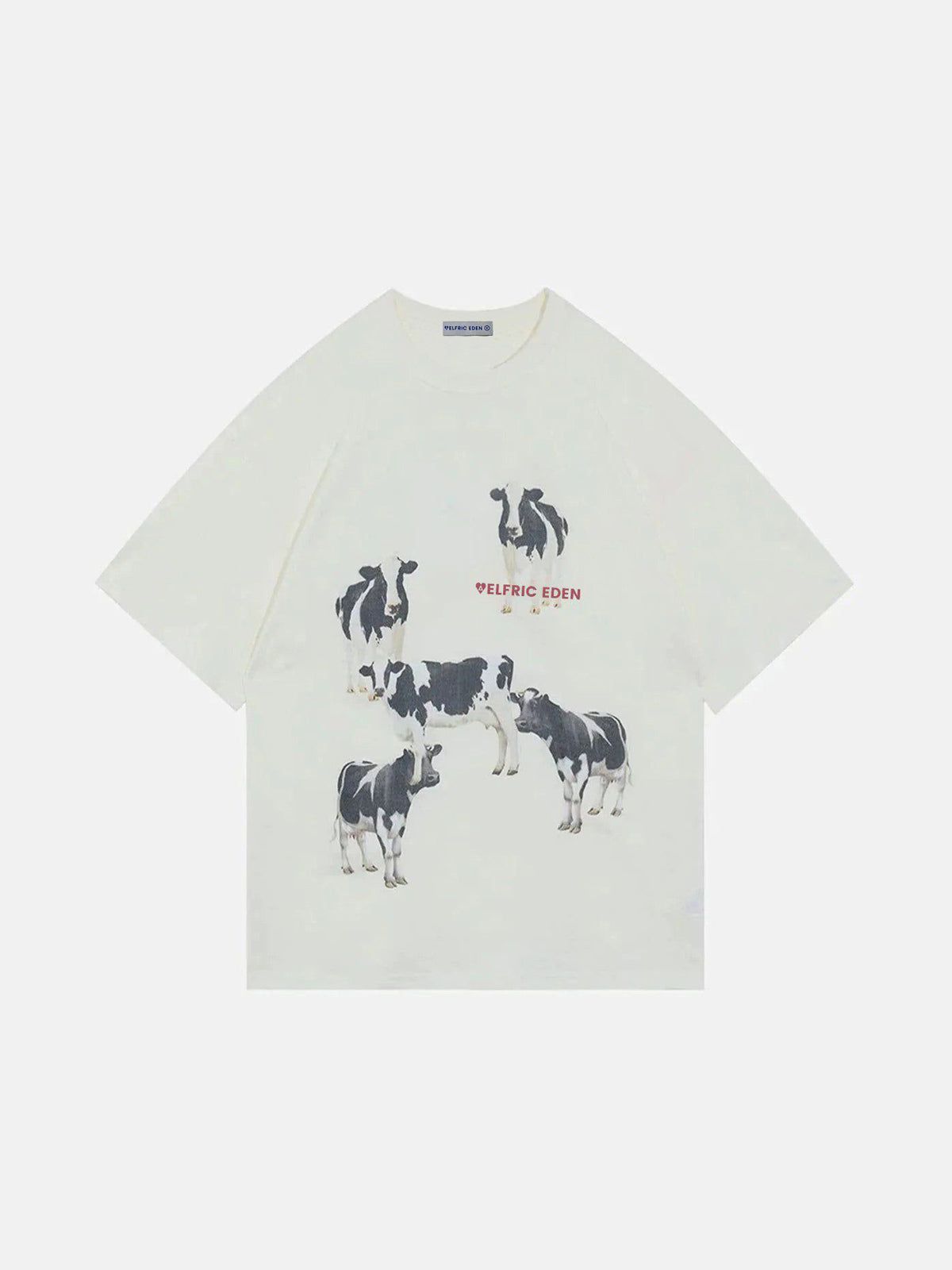 Dairy Cow Print Cotton T-Shirt | Aelfric Eden