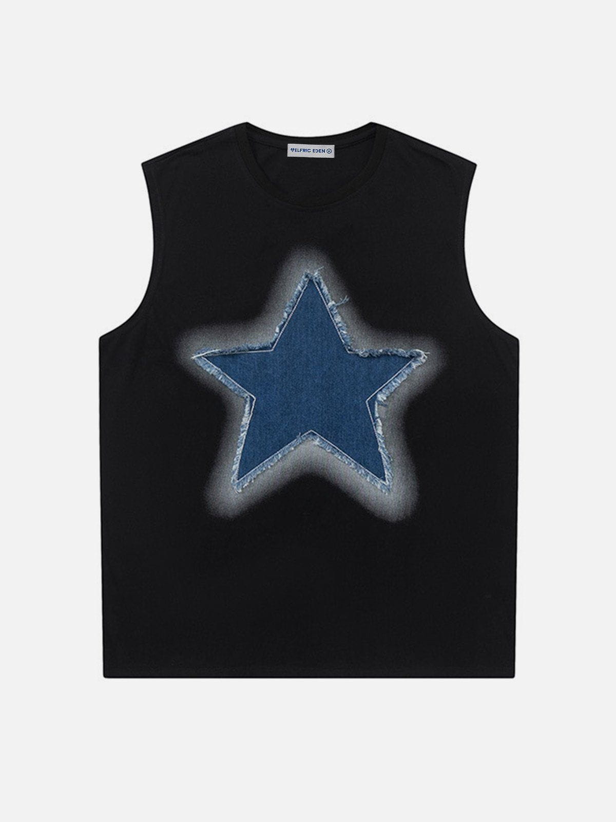 Denim Star Patchwork Tank Top | Aelfric Eden