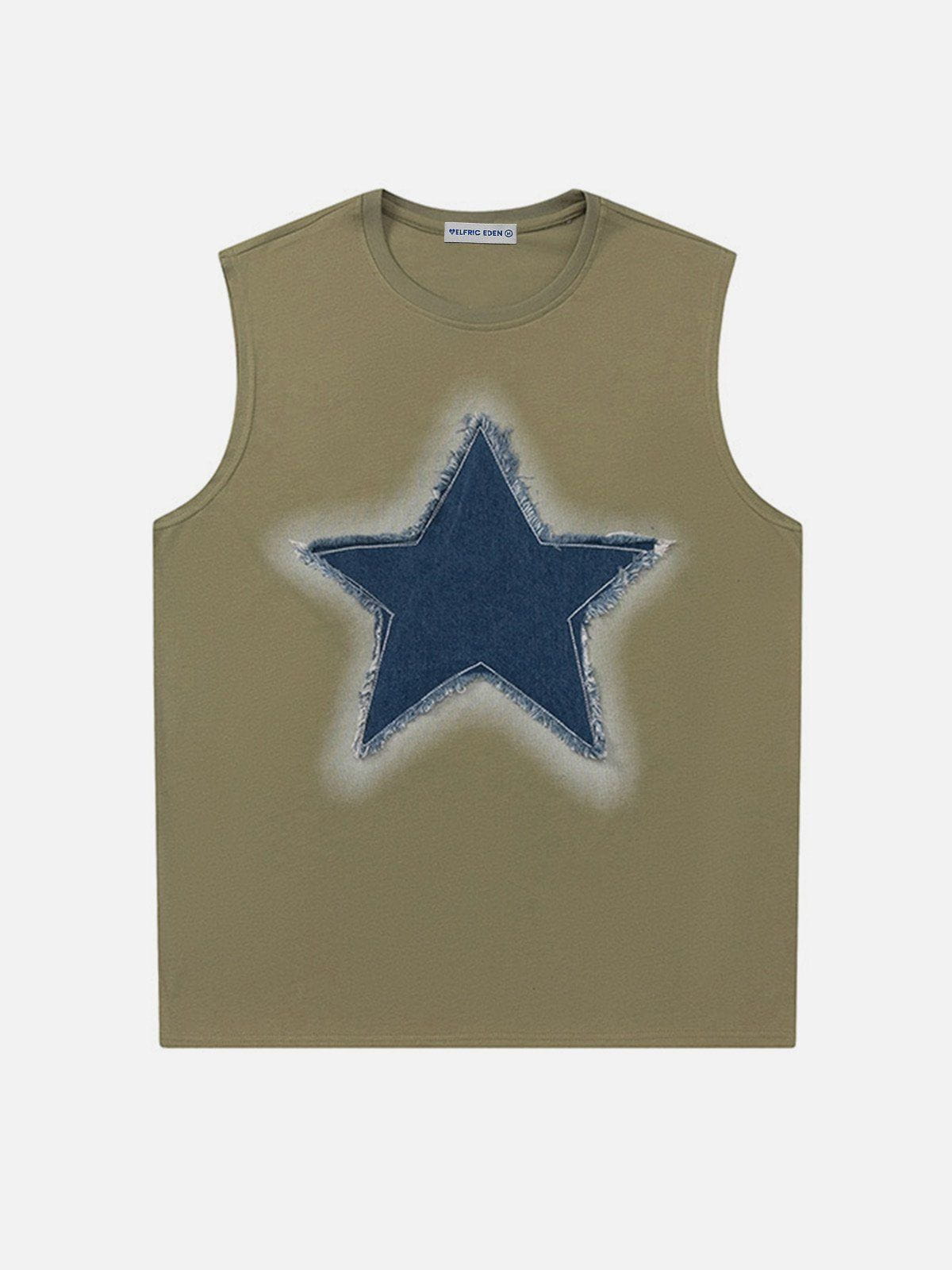 Denim Star Patchwork Tank Top | Aelfric Eden