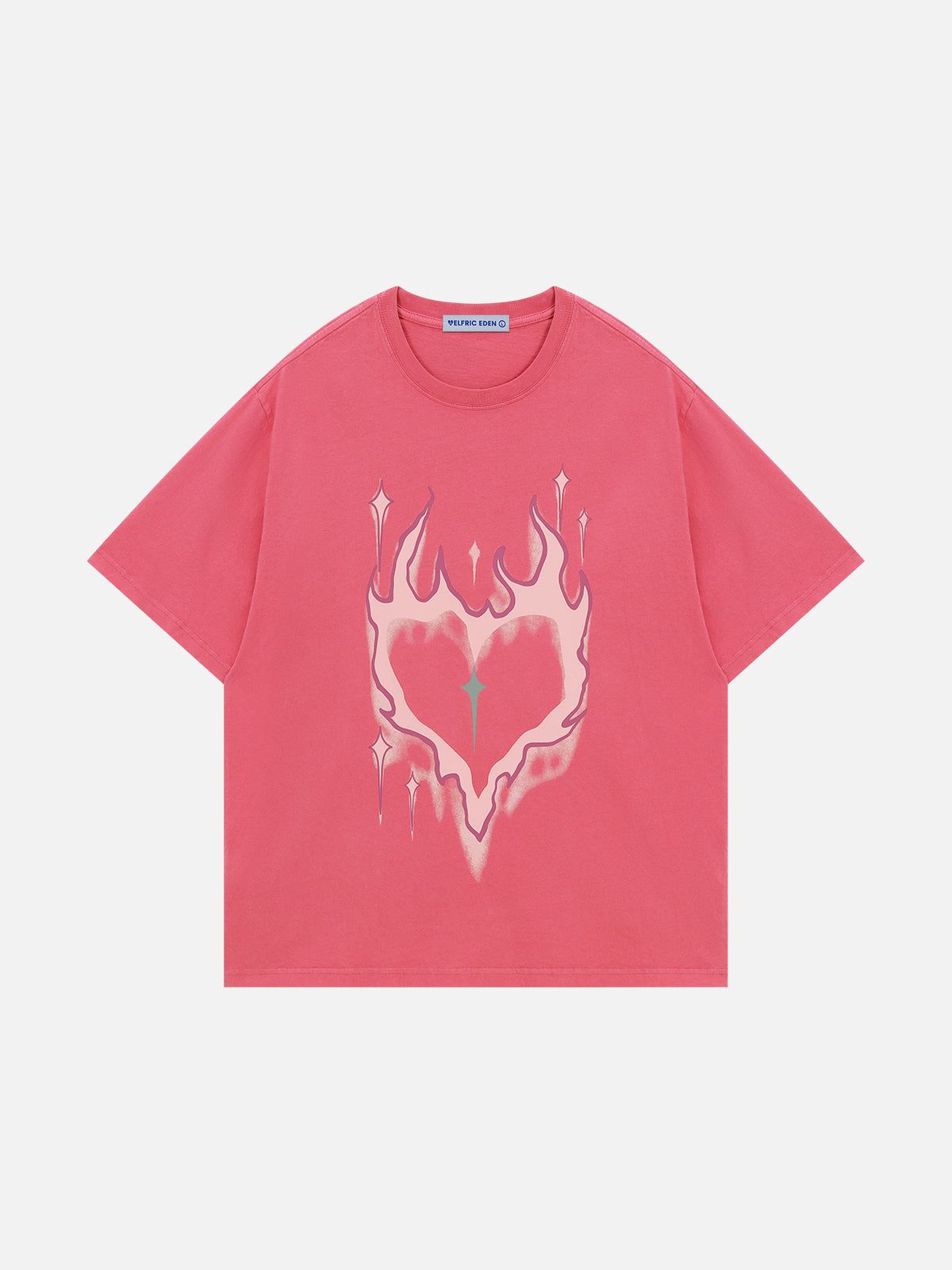 Love Flame Print Cotton T-Shirt | Aelfric Eden Oversized Fit