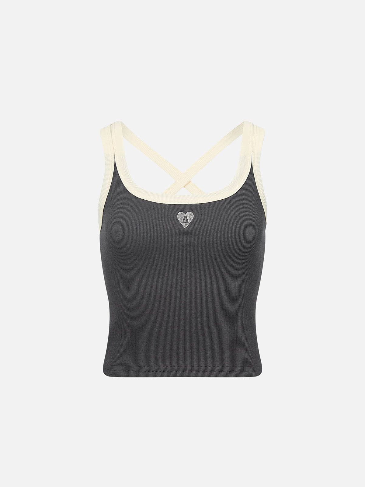 Cross-Back Cami Top with Print Design | Aelfric Eden