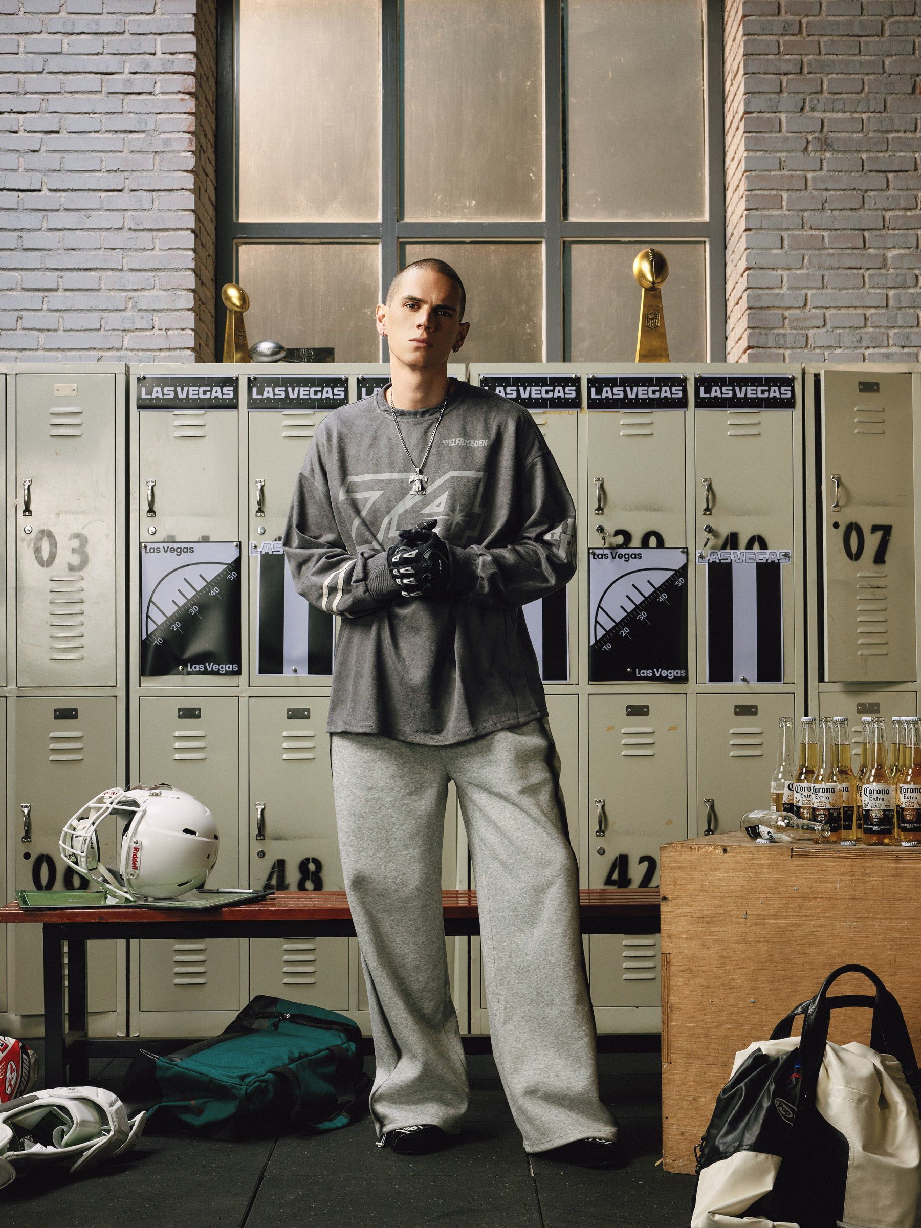 Stylish Lettered Sweatshirt for Men | Aelfric Eden No.74