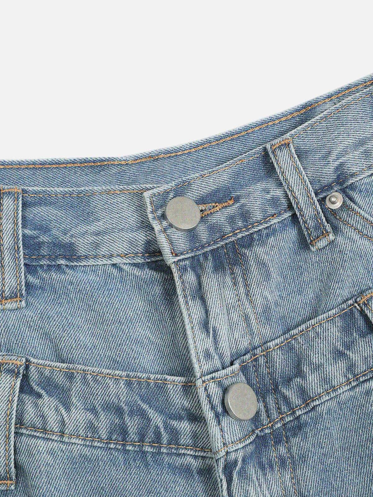 Double Waist Wrinkle Longline Denim Shorts for Men | Aelfric Eden