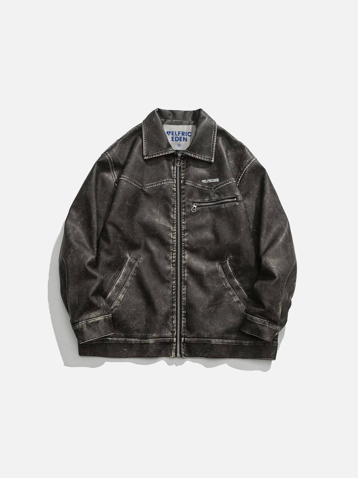 Washed Faux Leather Jacket for Men & Women | Aelfric Eden