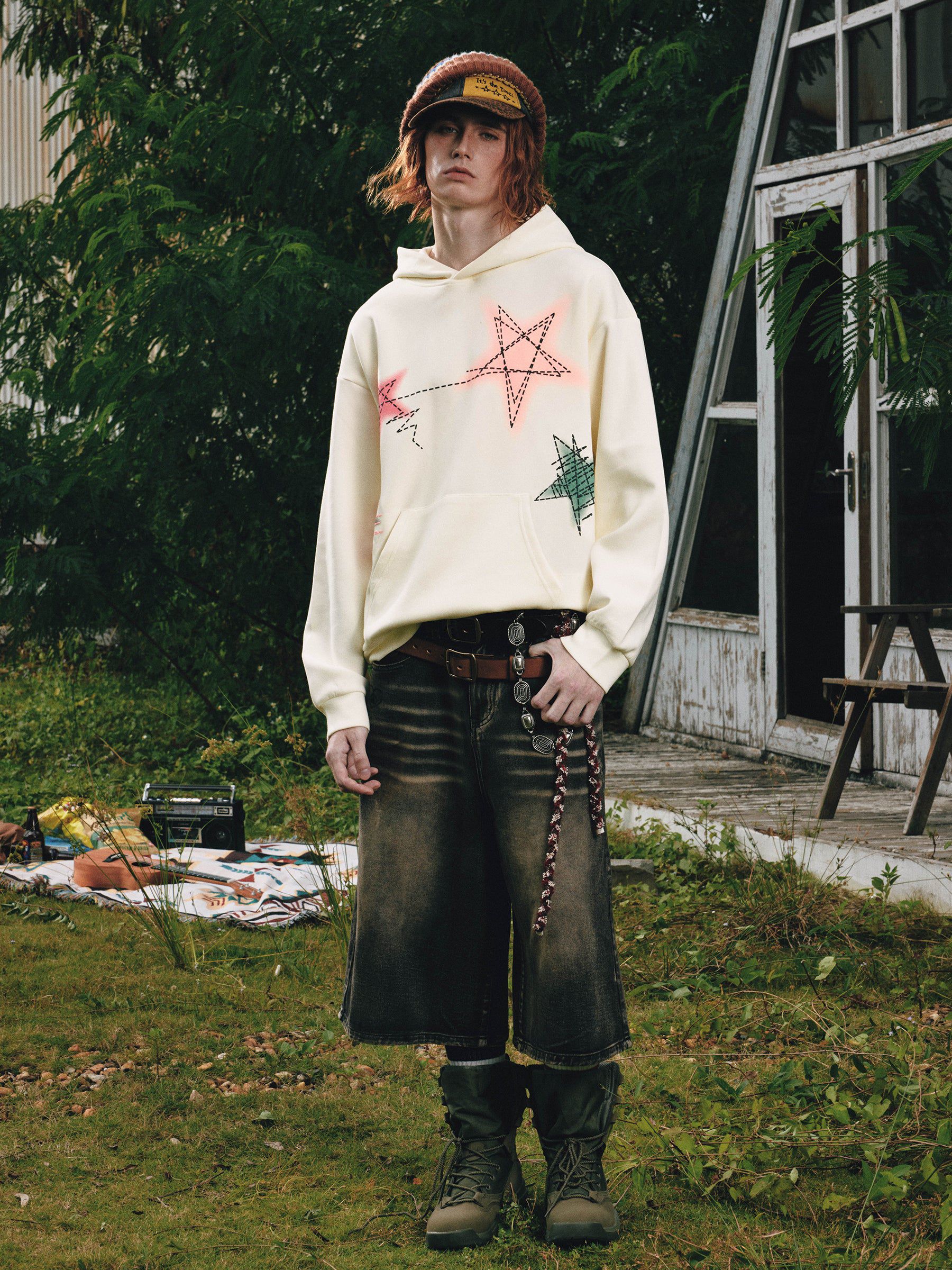 Graffiti Star Hoodie for Streetwear | Aelfric Eden