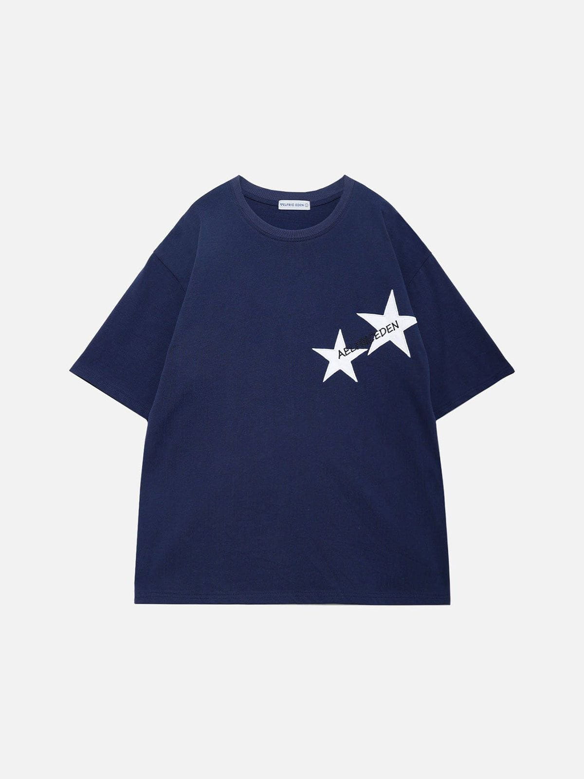 Embroidery Star T-Shirt for Men | Aelfric Eden Cotton Tee