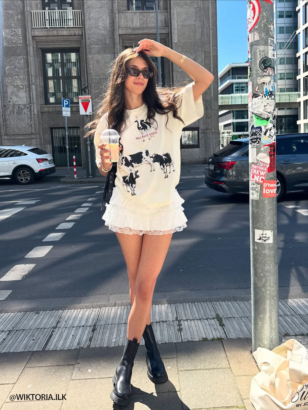 Dairy Cow Print Cotton T-Shirt | Aelfric Eden