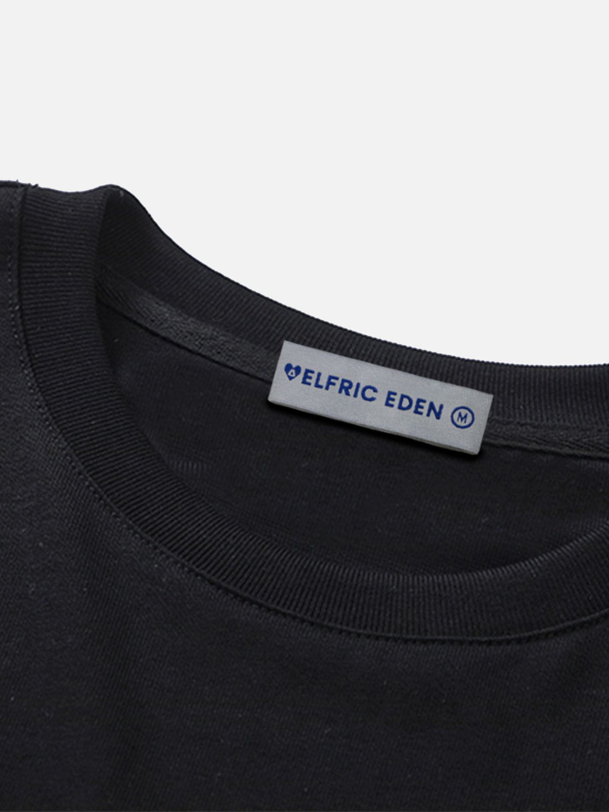 Flame Embroidery Patchwork Tee | Aelfric Eden