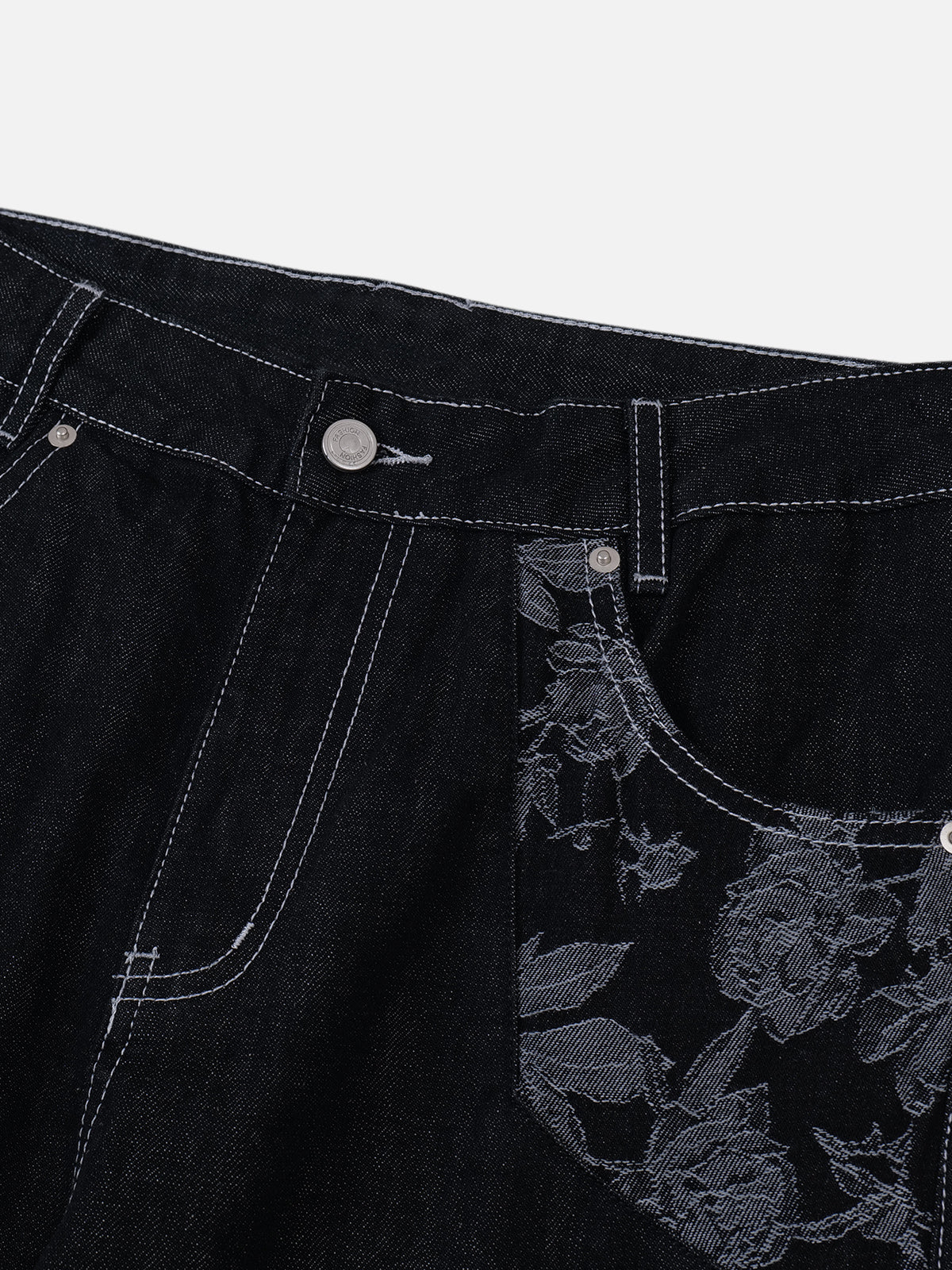 Lace Patchwork Flared Jeans for Women | Aelfric Eden