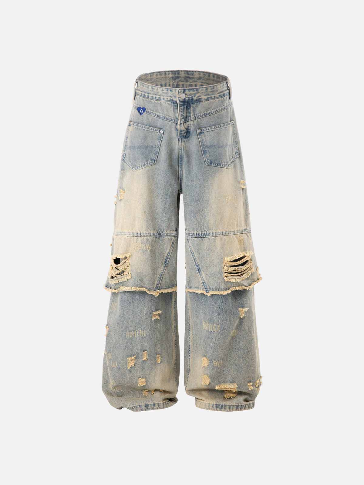 Distressed Baggy Jeans for Men | Aelfric Eden Two-Layer Denim