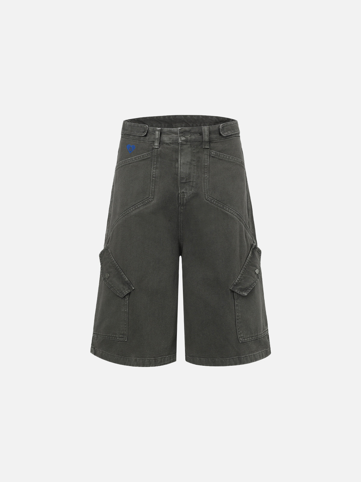 Multi Pocket Washed Denim Jorts for Men | Aelfric Eden
