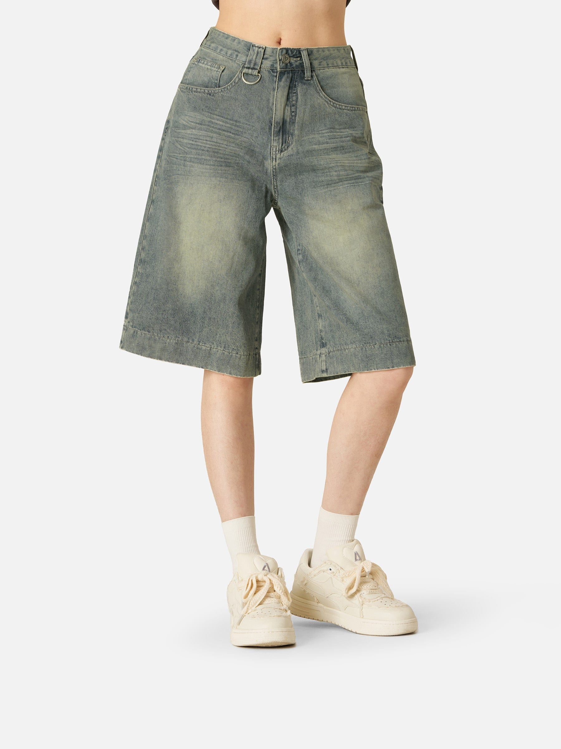 Retro Washed Denim Shorts for Men & Women | Aelfric Eden Jorts