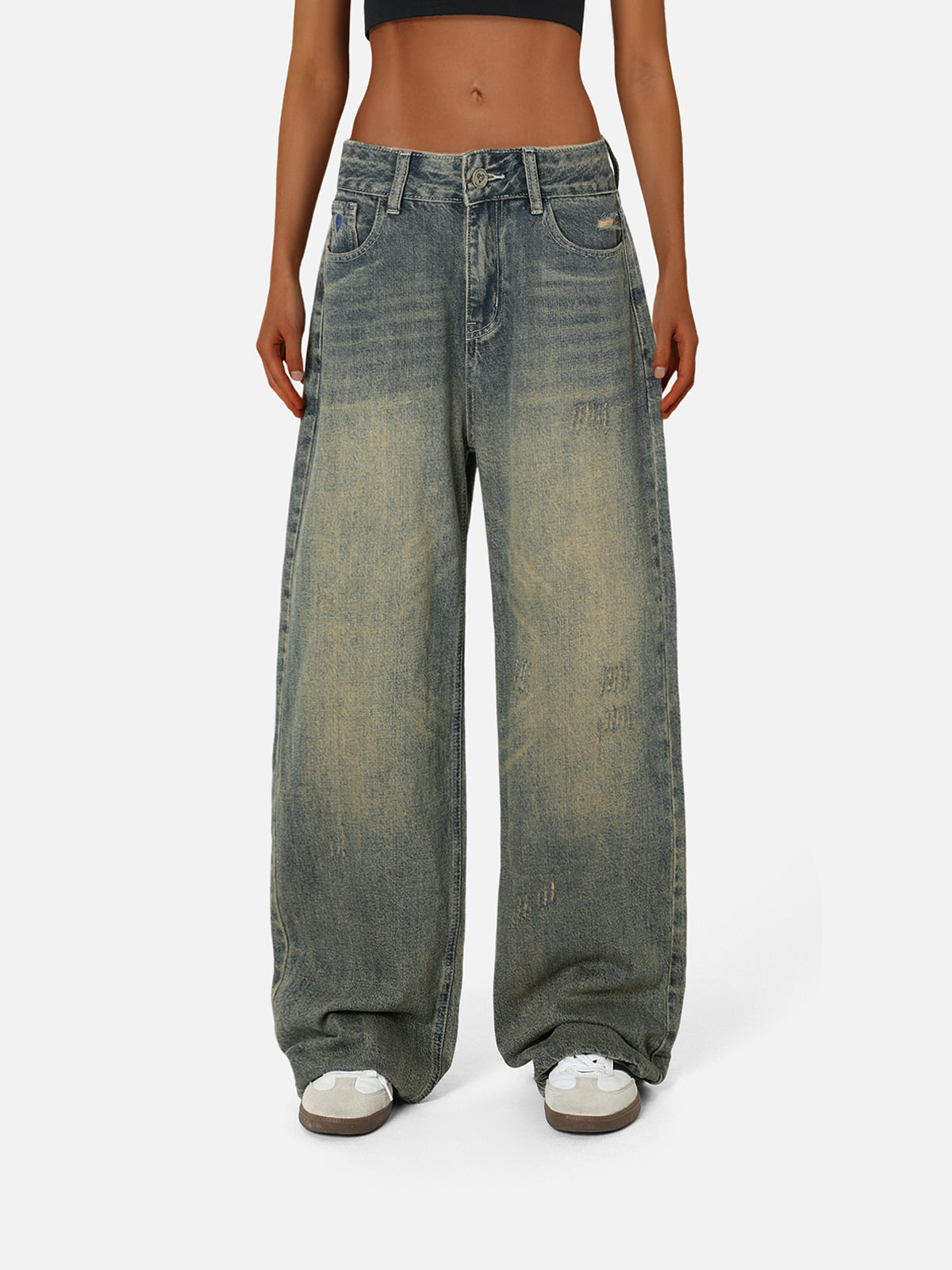 Vintage Distressed Baggy Jeans for Men | Aelfric Eden