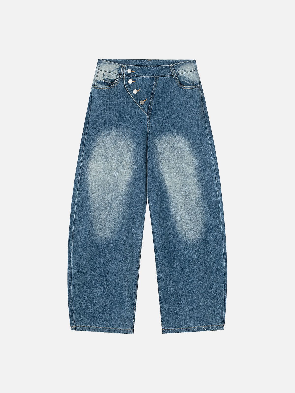 Super Baggy Barrel Jeans with Irregular Buttons | Aelfric Eden
