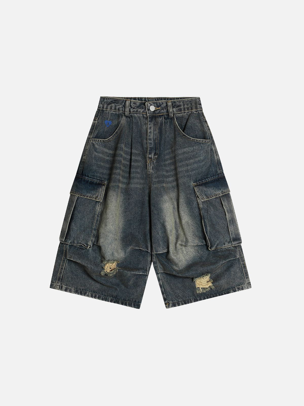 Distressed Longline Jorts with Big Pockets | Aelfric Eden