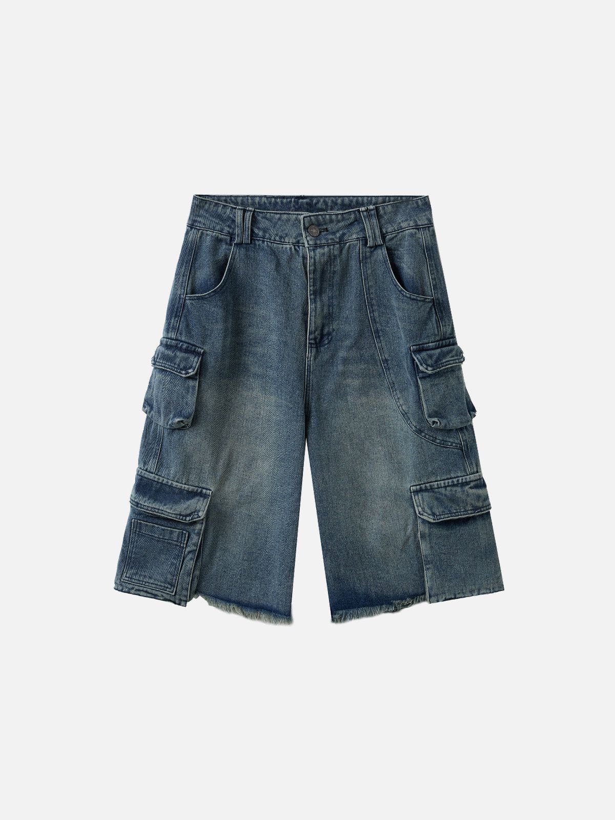 Multi Pocket Fringe Jorts for Men | Aelfric Eden Denim Shorts