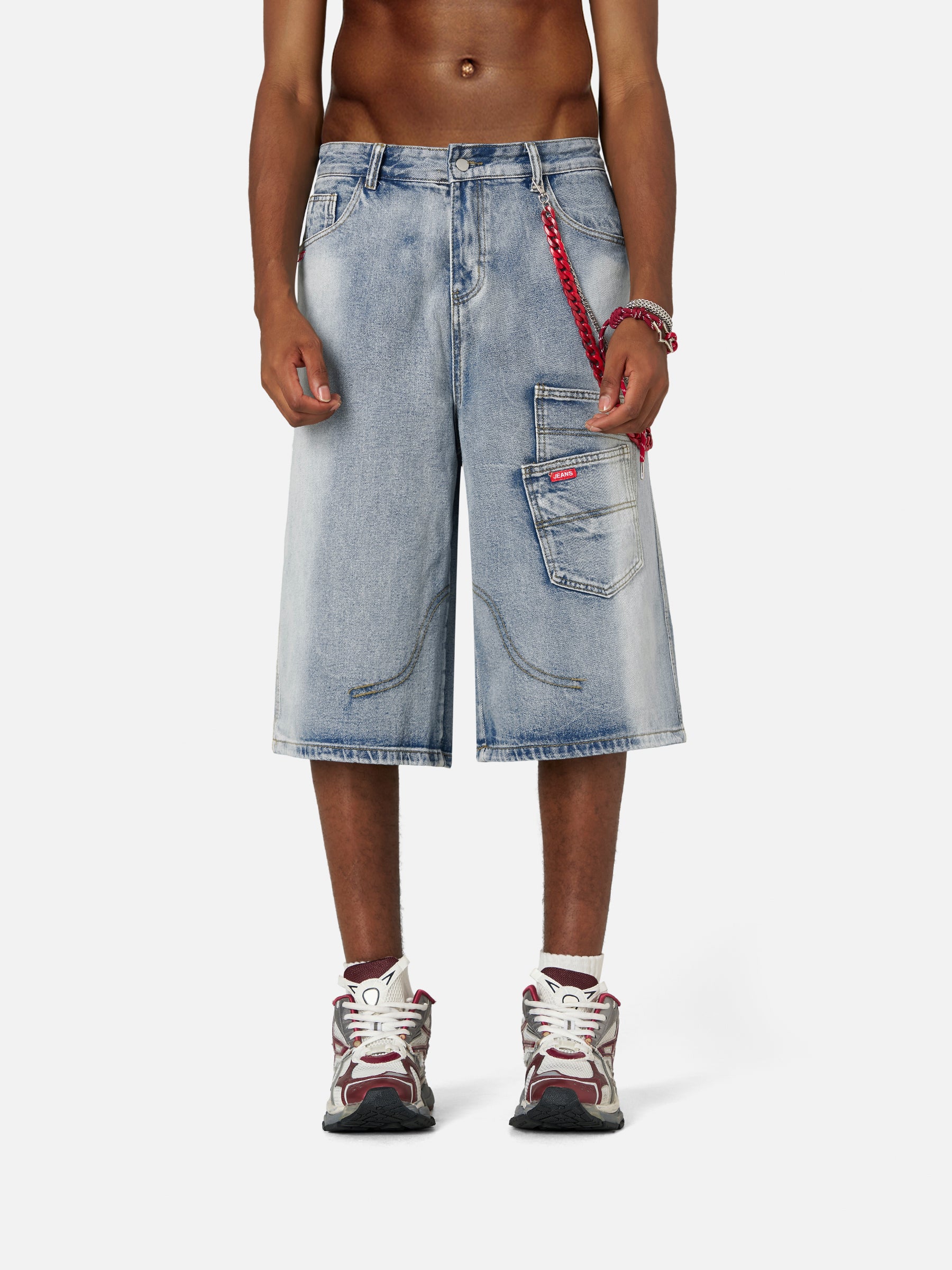 Stacked Pocket Longline Jorts for Streetwear | Aelfric Eden