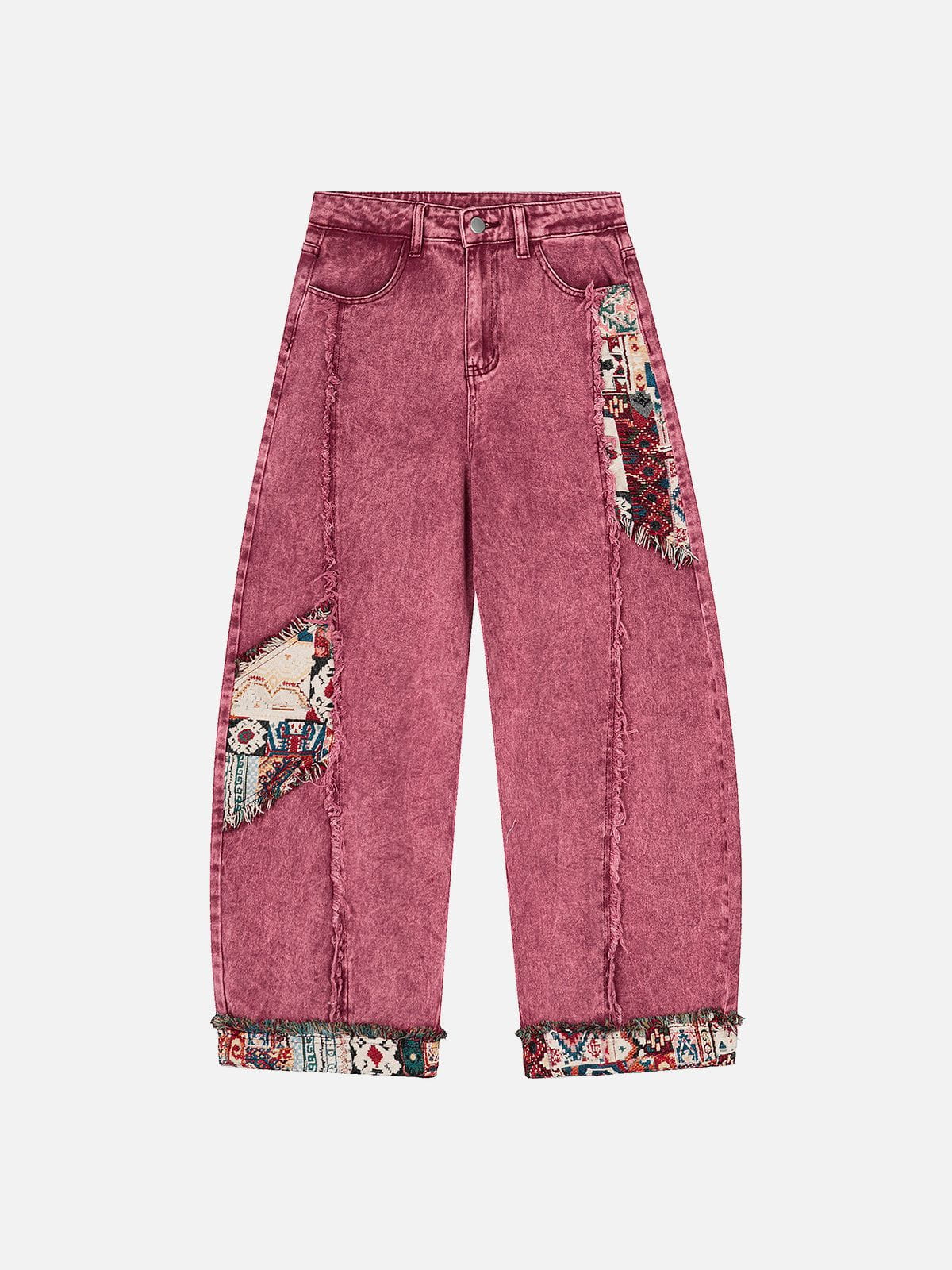 Distressed Patchwork Barrel Jeans for Men | Aelfric Eden