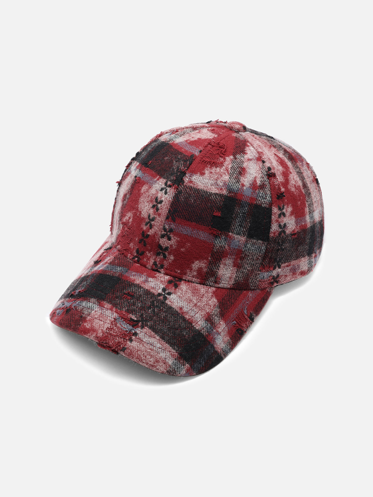 Vintage Washed Cotton Plaid Cap | 100% Cotton Adjustable Fit (55-60 cm)